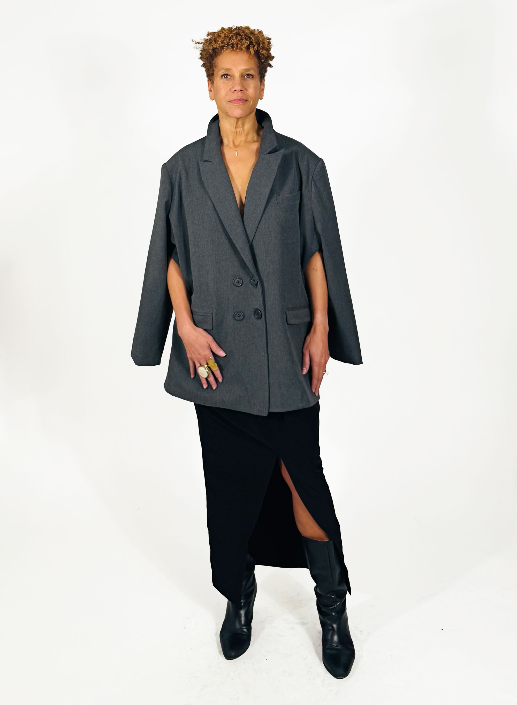 Cape Jacket - Charcoal