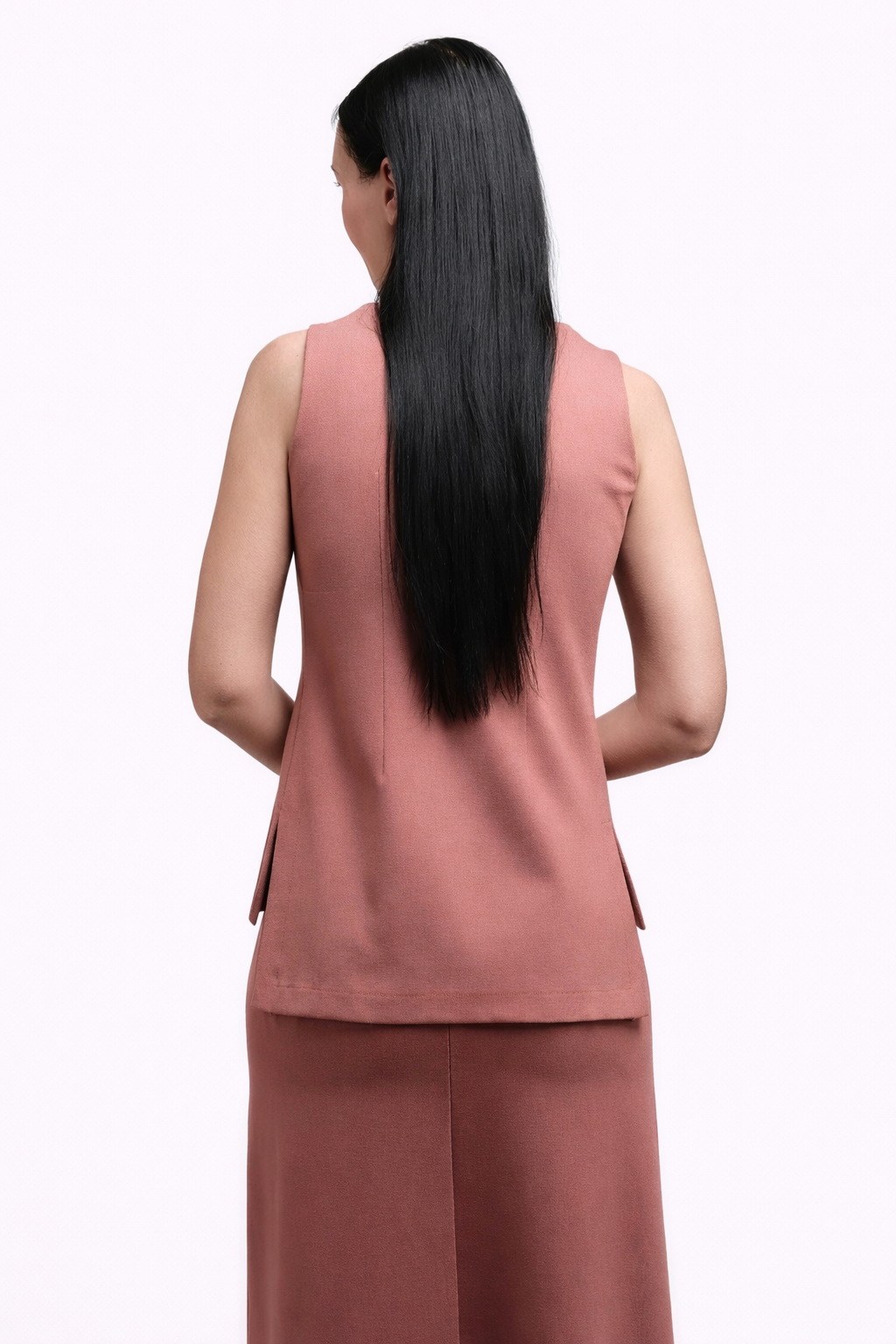 Long Vest - Desert Rose