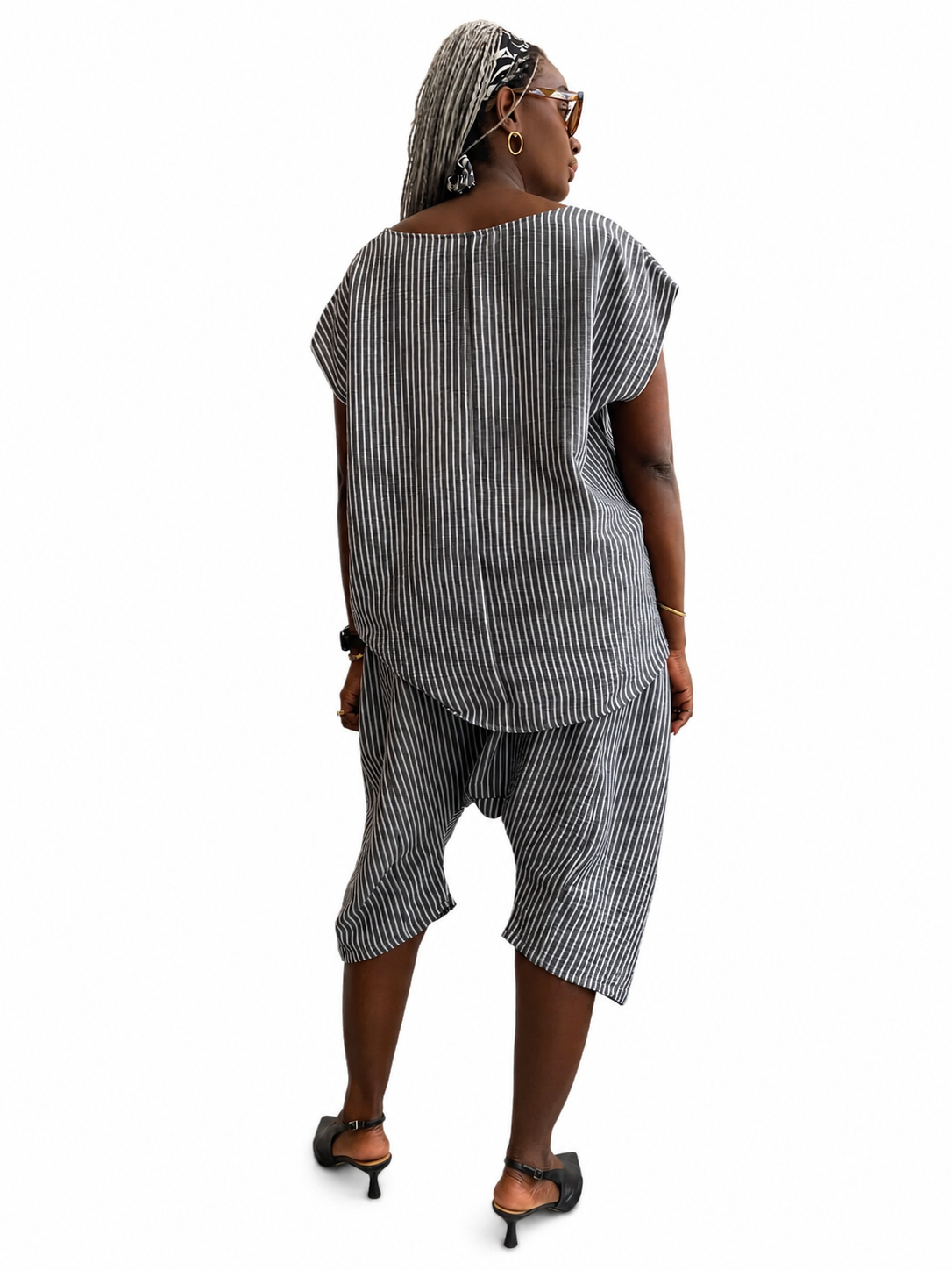 Harem Short - Black Stripe - Meg