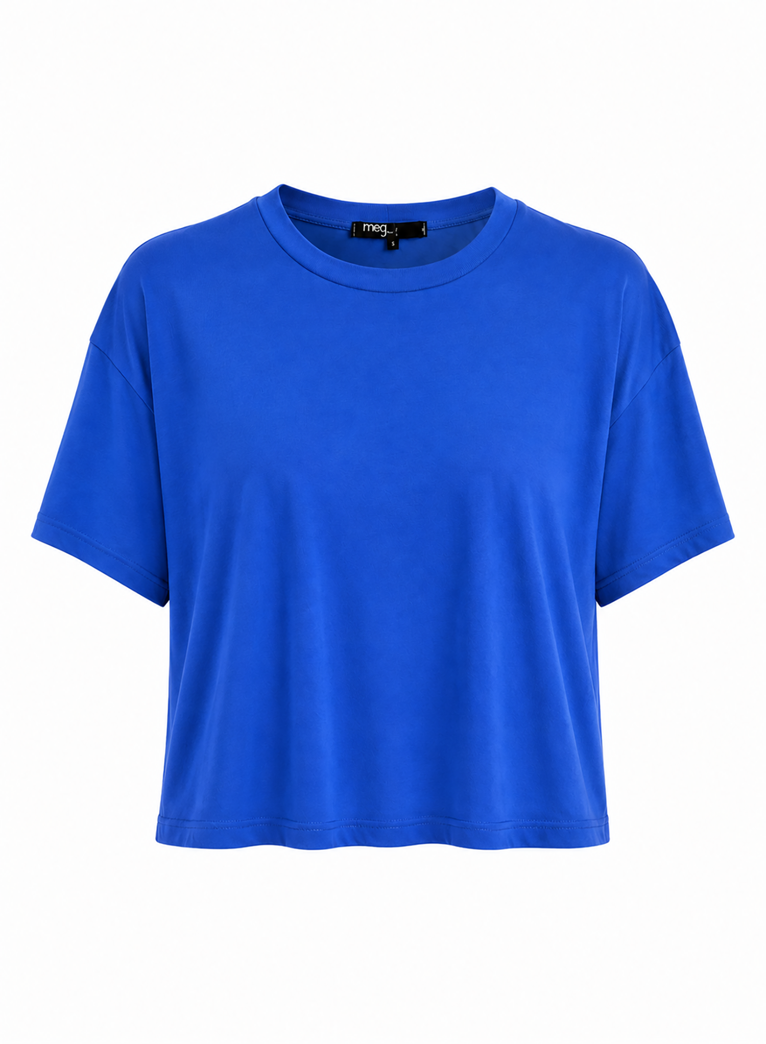 Oversized Cropped Tee - Royal Blue