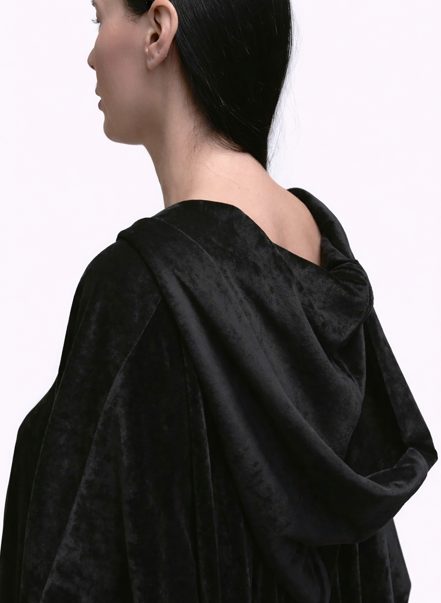 Cozy Hoodie - Black Velour