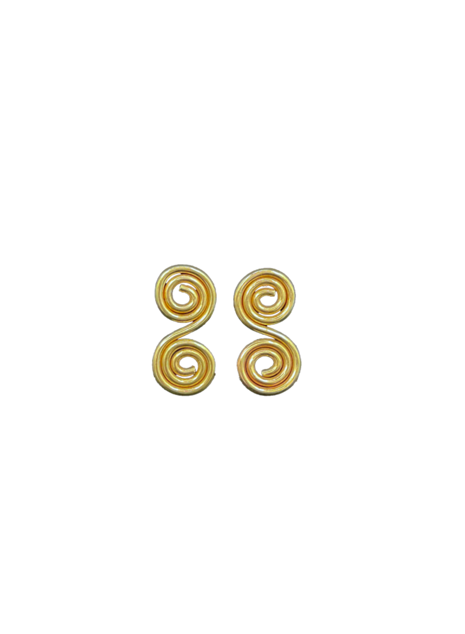 Line & Label - Double Swirl Studs - Brass