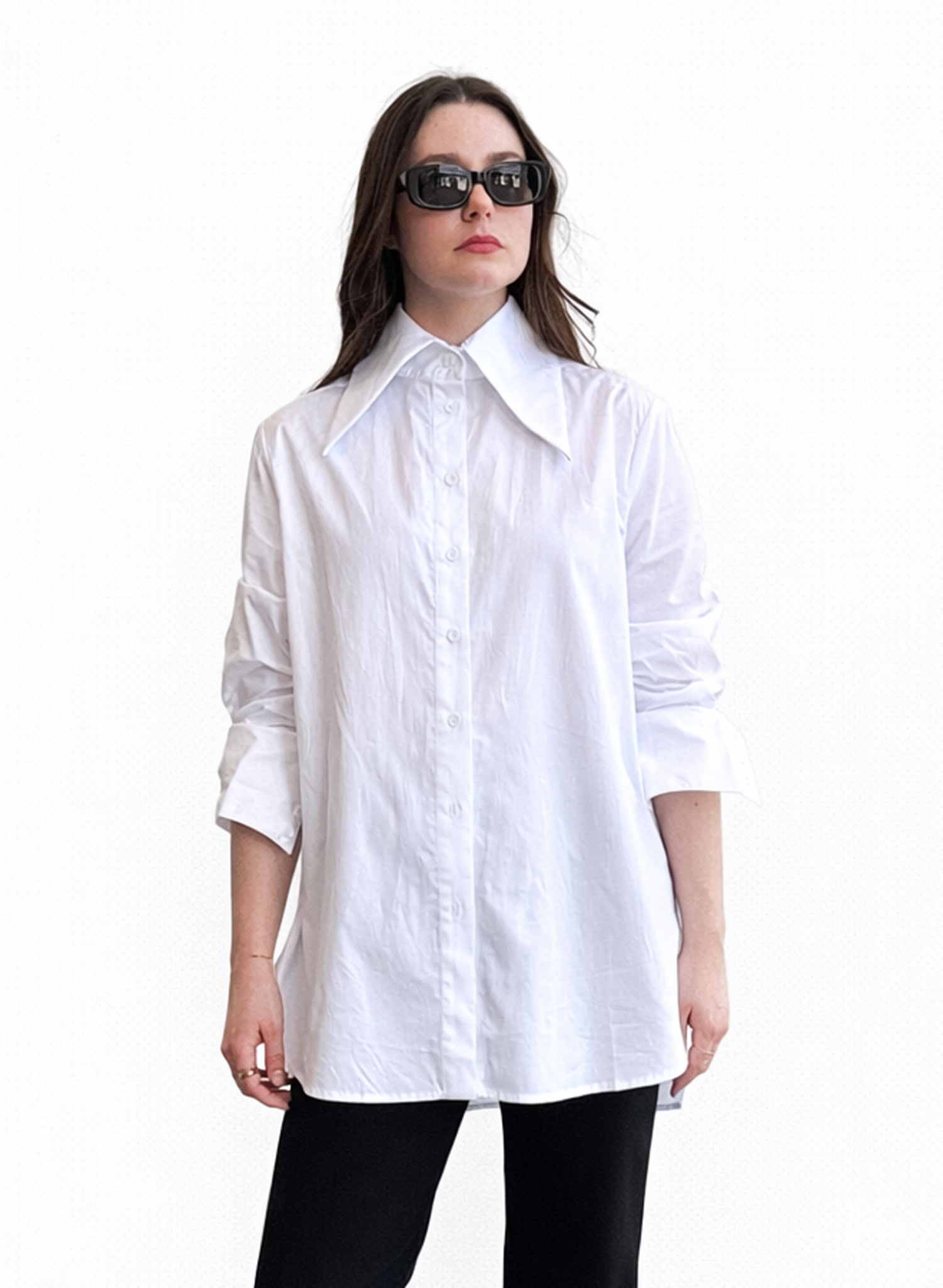 Big Collar Shirt - White