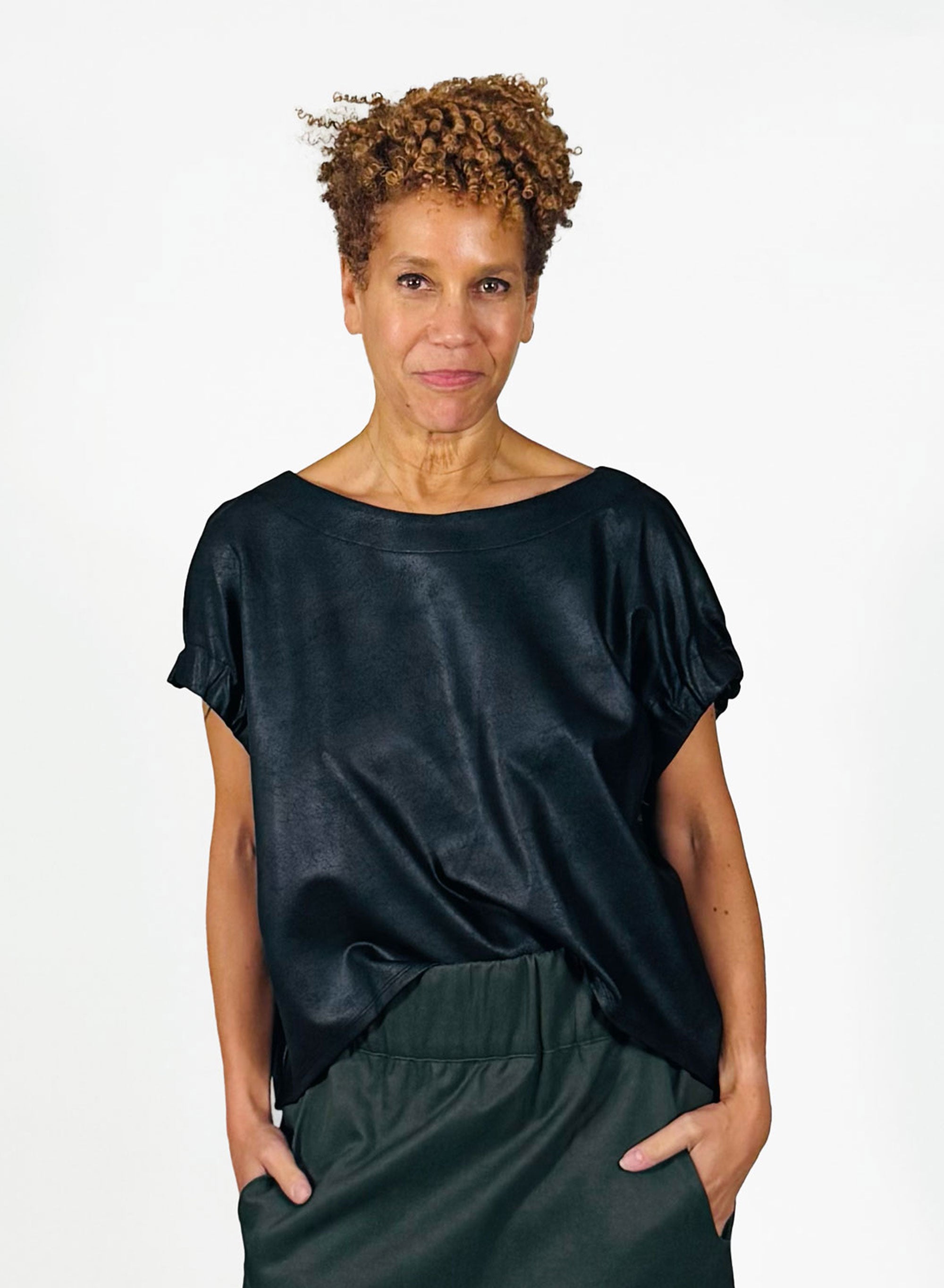 Elastic Armhole Top - Black Dixie