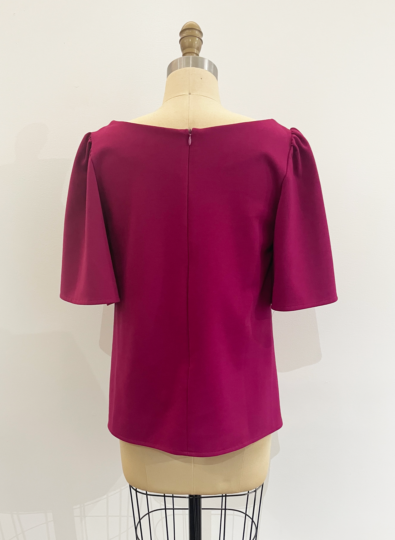 Puff Sleeve Top (RESALE ITEM) - Fuchsia - M