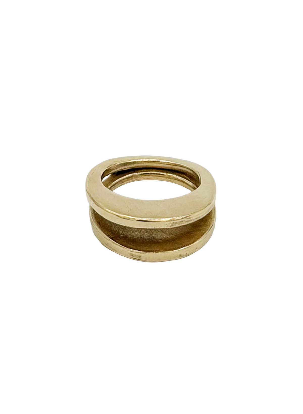 Line &amp; Label - Halo Double Ring - Brass