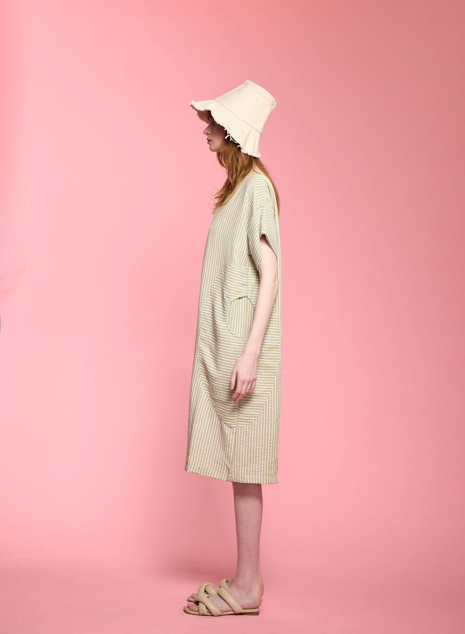 Heidi Dress - Green Stripe (PRE-ORDER)