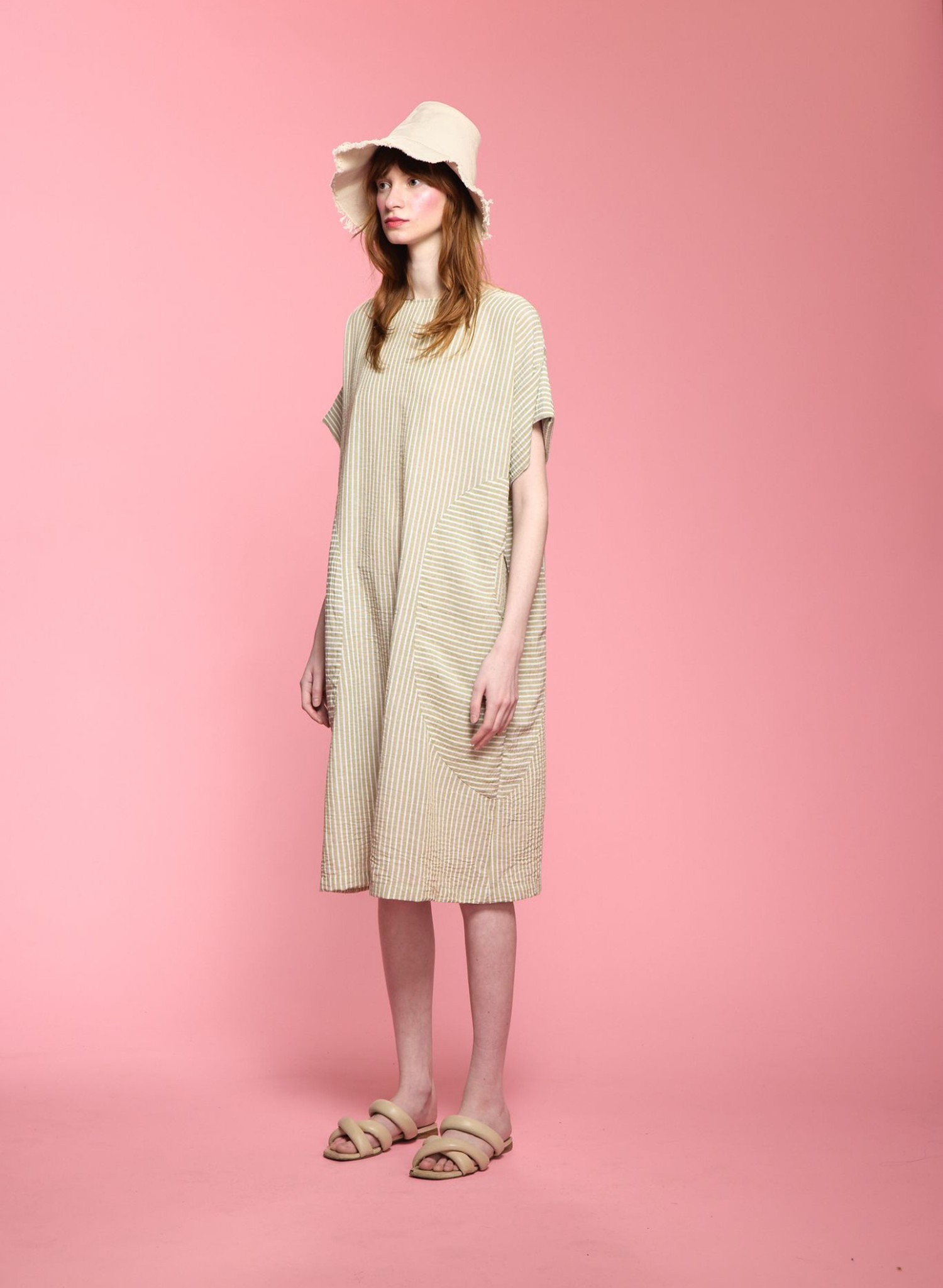 Heidi Dress - Green Stripe (PRE-ORDER)