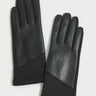 Faux leather Phone touch gloves, capability on finger tip Diagonal front panel Fabric 