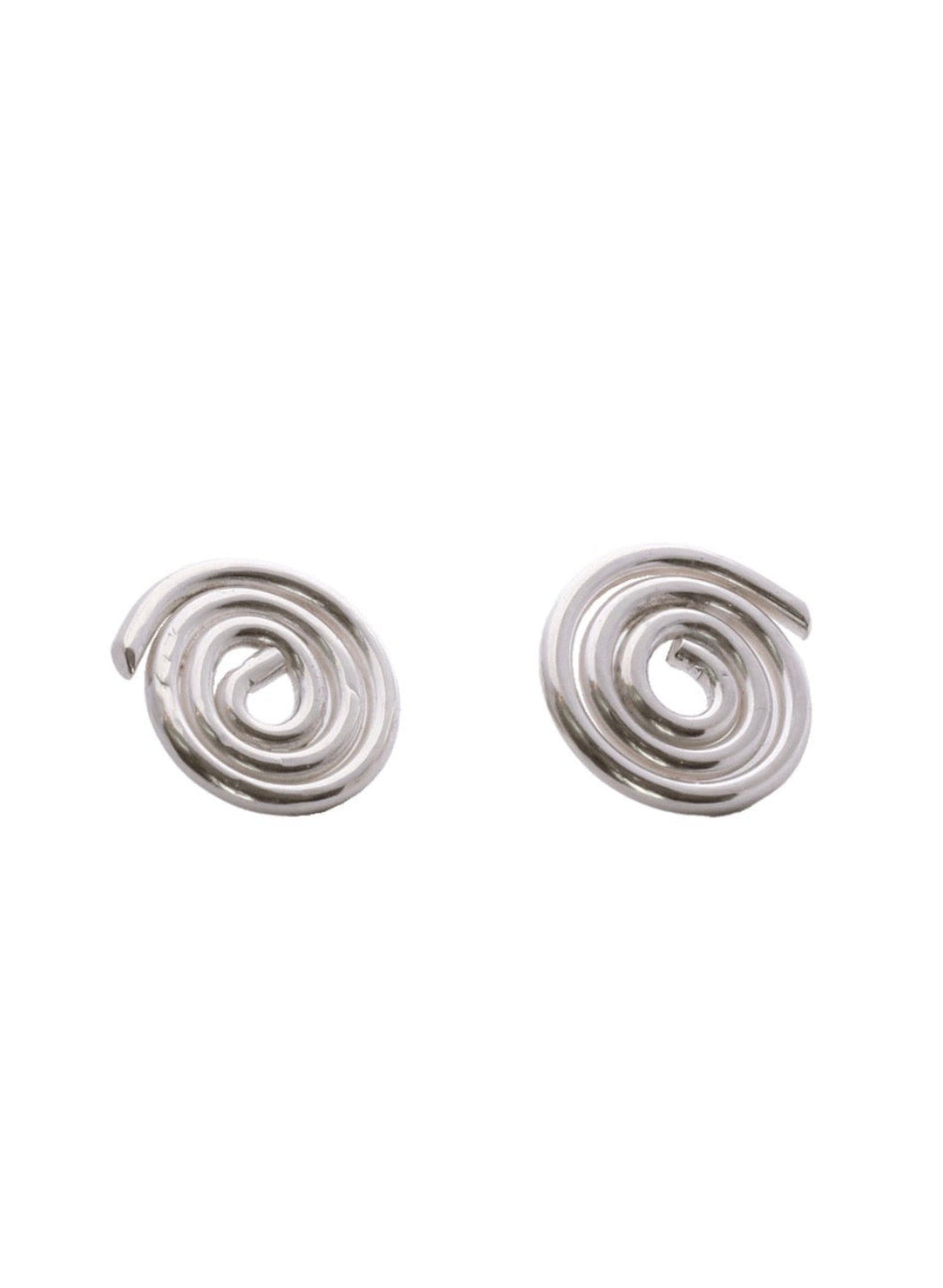 Line & Label - Swirl Studs - Silver