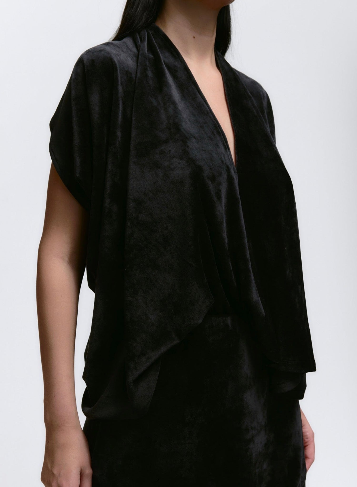 Abstraction Top - Black Velour