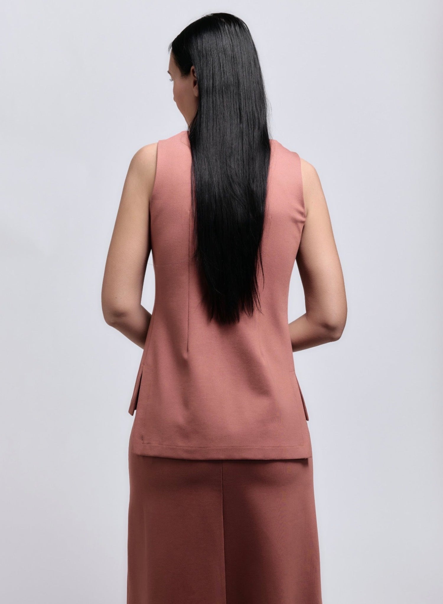 Long Vest - Desert Rose