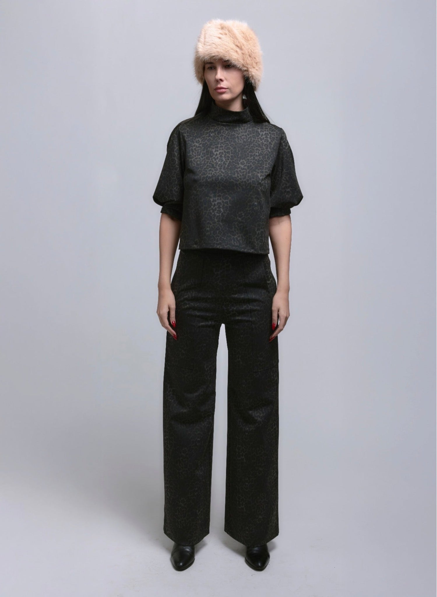 Lunes Pant - Grey Leopard