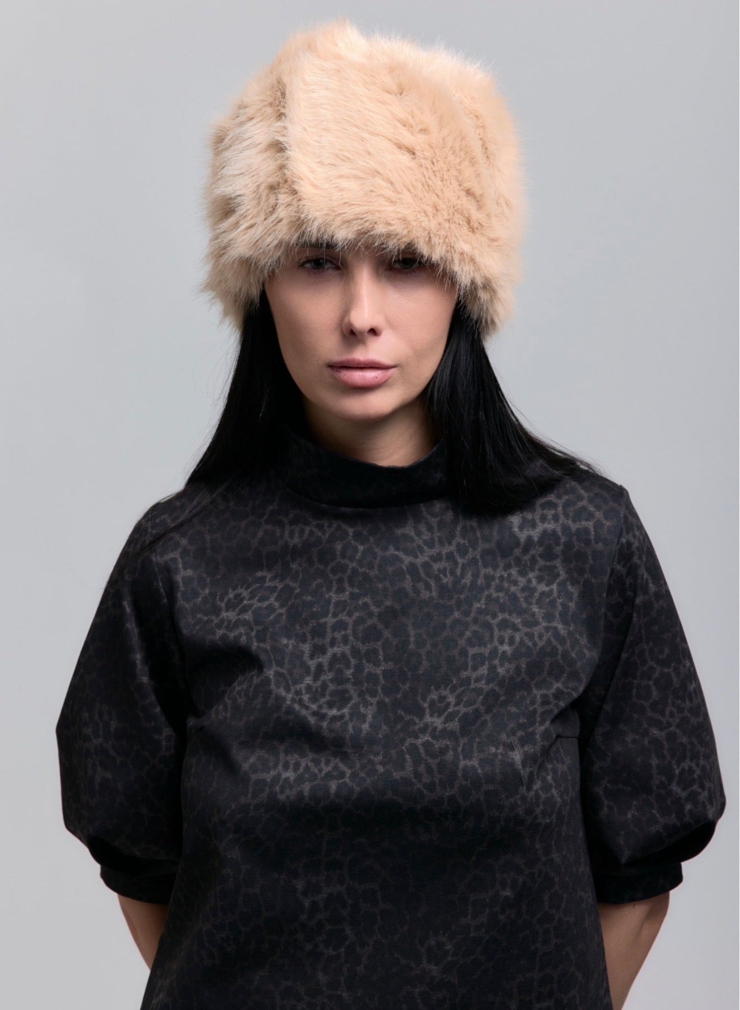 Lunes Top - Grey Leopard