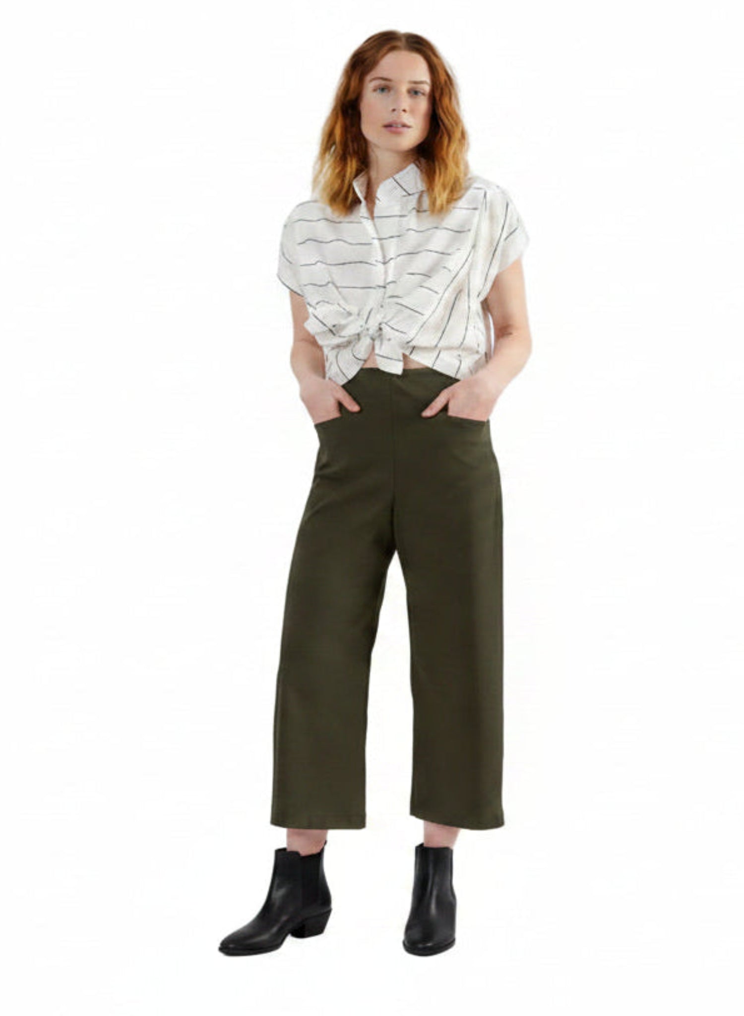 Short Odette Pant - Olive (PRE-ORDER) - Meg