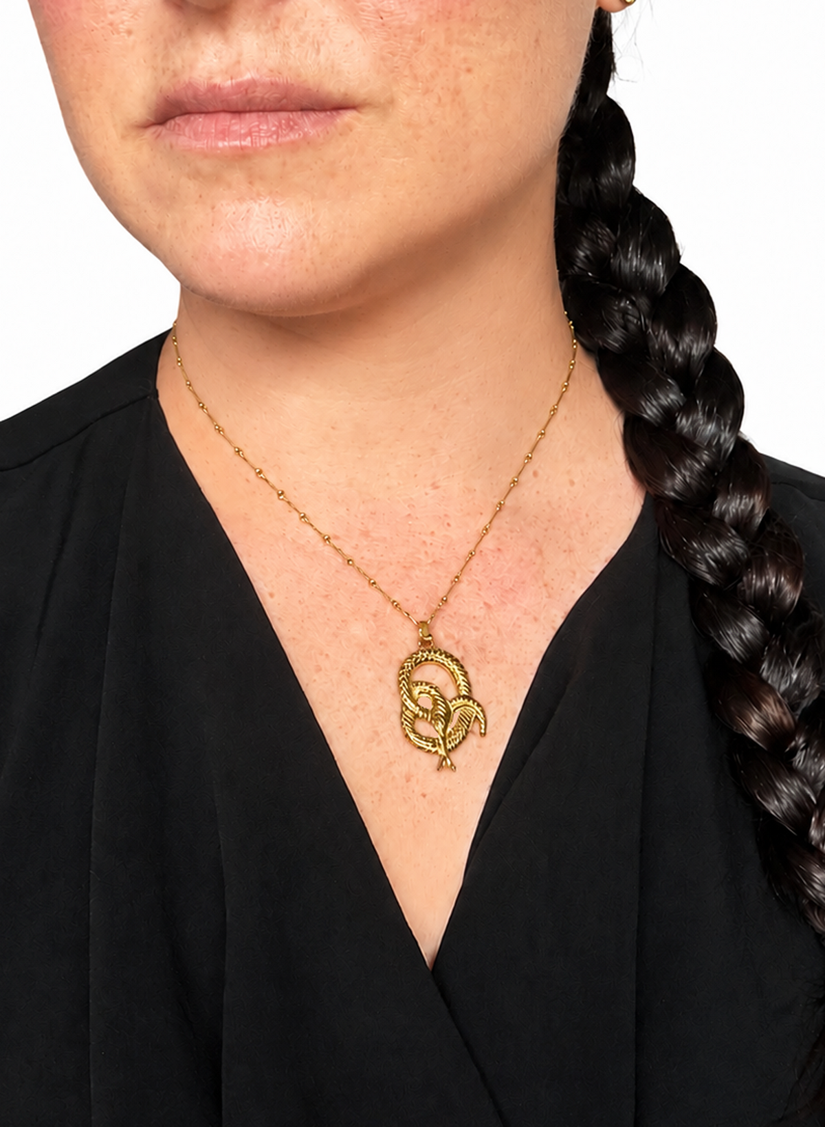 Line &amp; Label - Serpentine Pendant - Brass