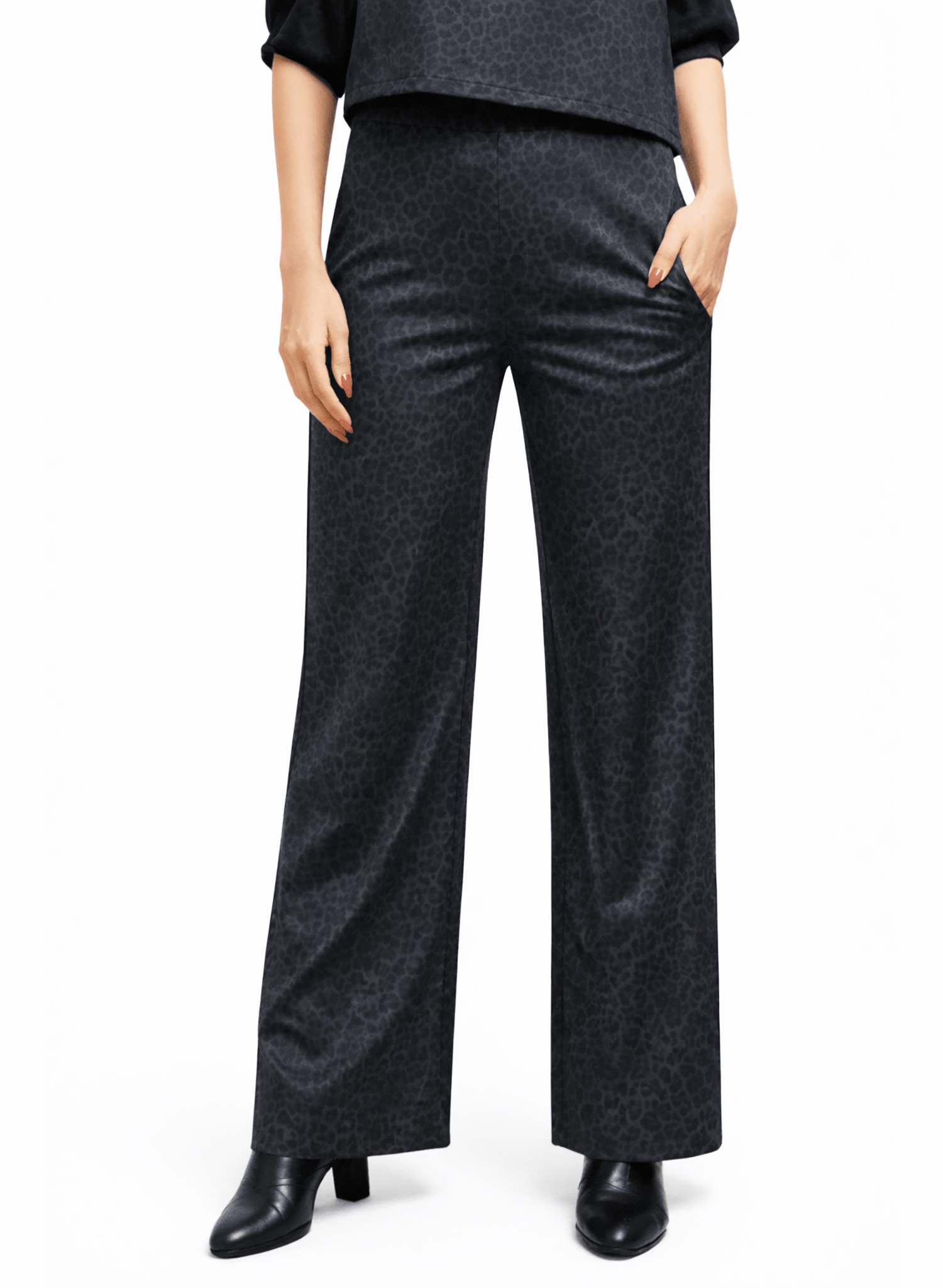 Lunes Pant - Grey Leopard