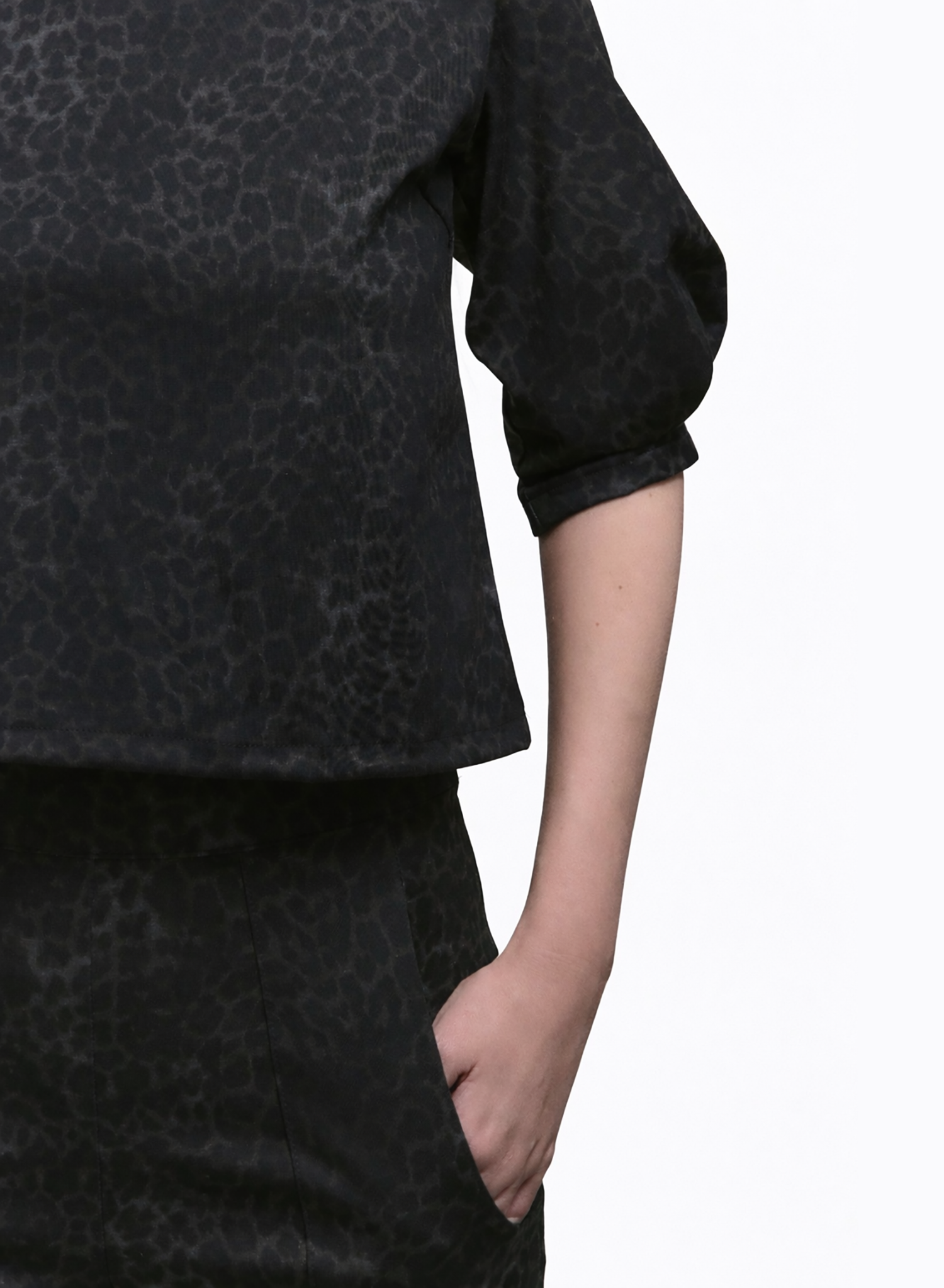 Lunes Top - Grey Leopard