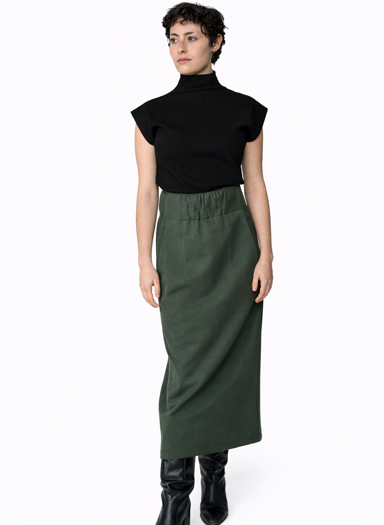 Marketplace Skirt - Olive Twill
