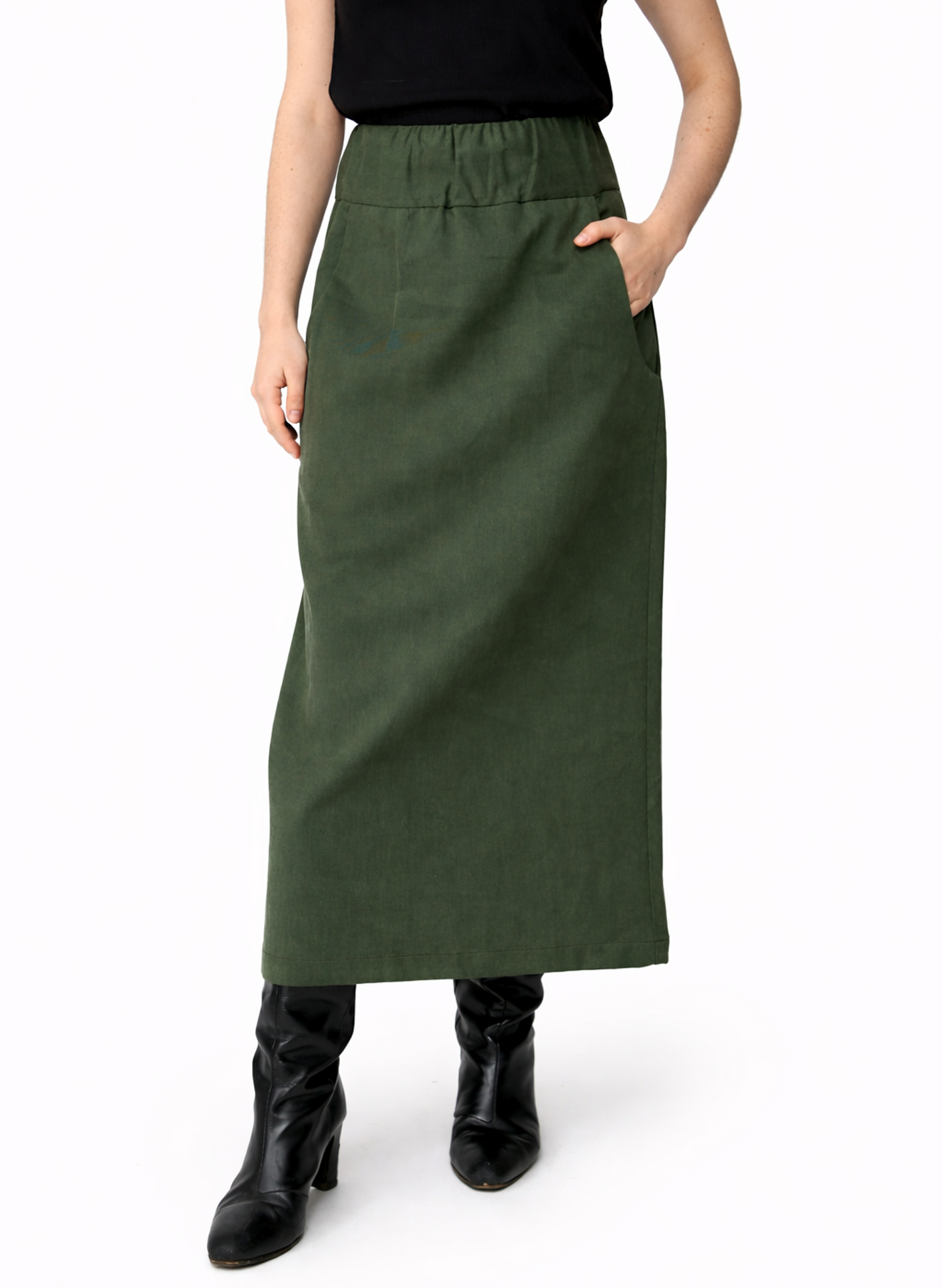 Marketplace Skirt - Olive Twill