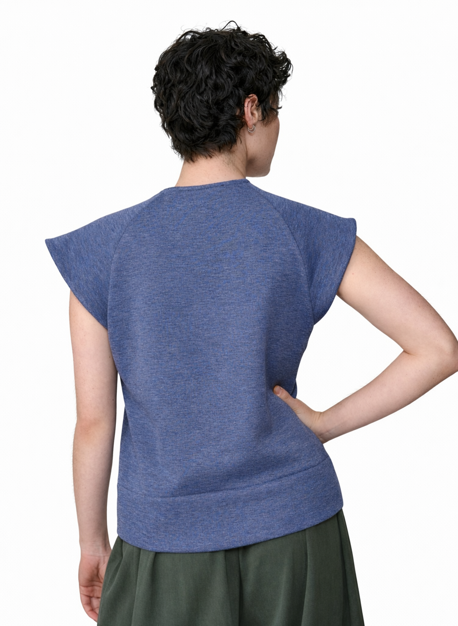 Old City Raglan Tee - Denim Blue