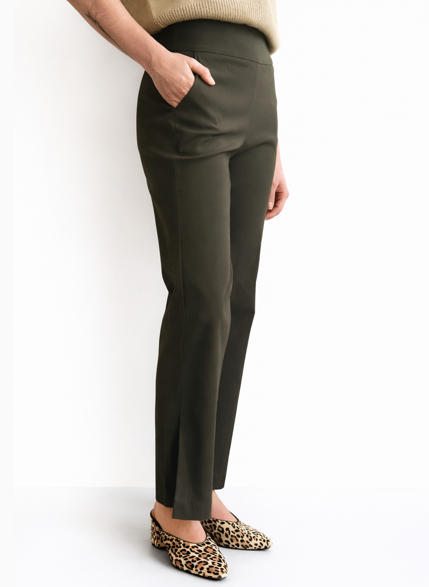Big Slit Pant - Olive