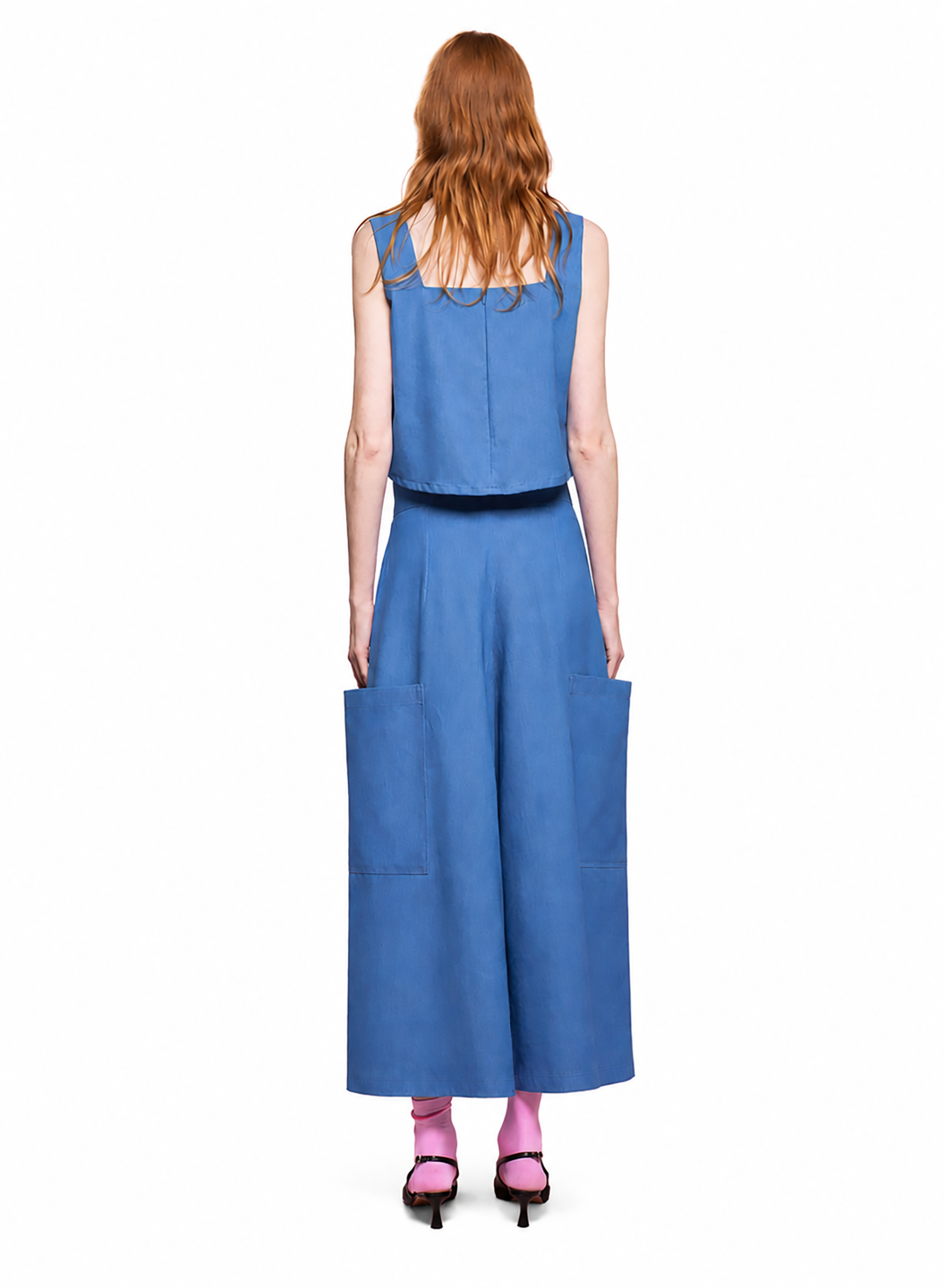 Pocket Culotte - Light Blue Denim