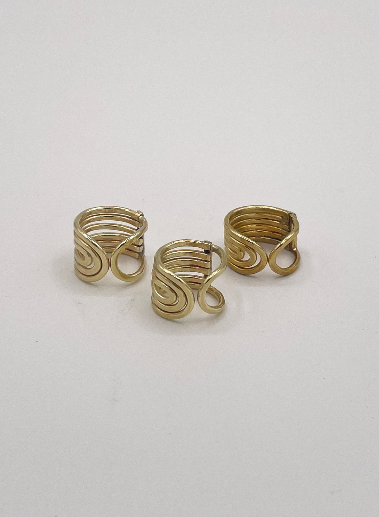 Line & Label - Ripple Ring - Brass