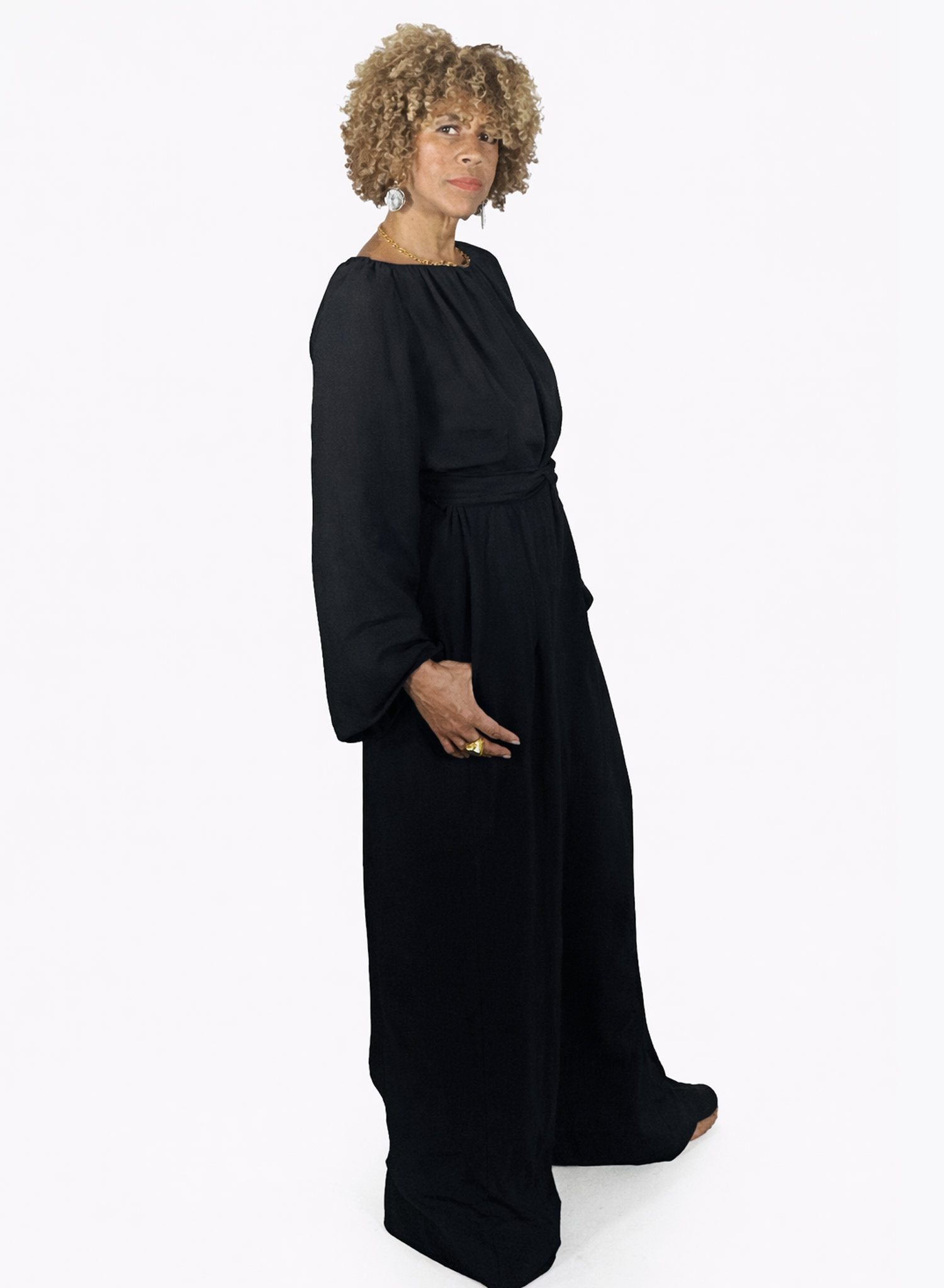 Sahara Gathered Jump - Black