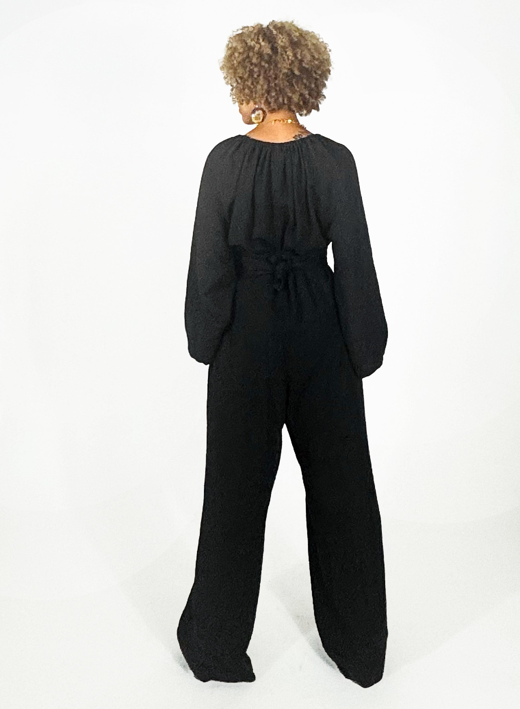 Sahara Gathered Jump - Black