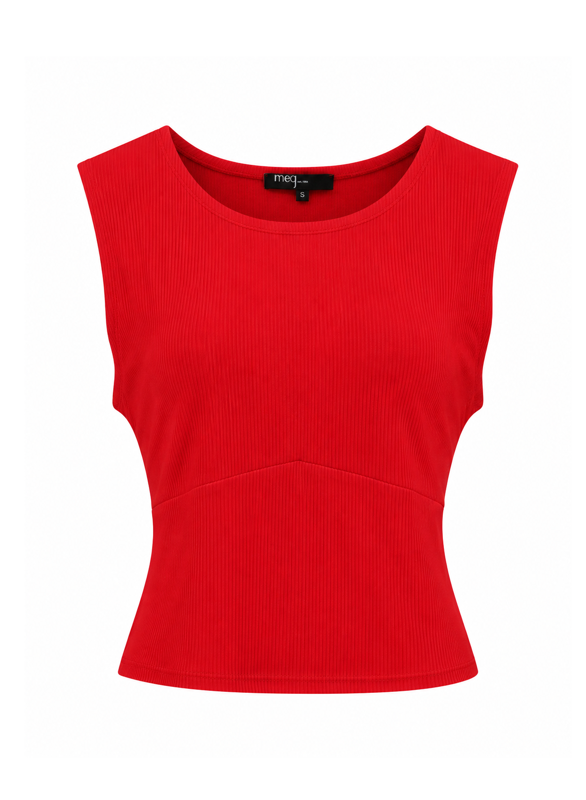 Scoop Neck Skinny Top - Scarlet - Meg