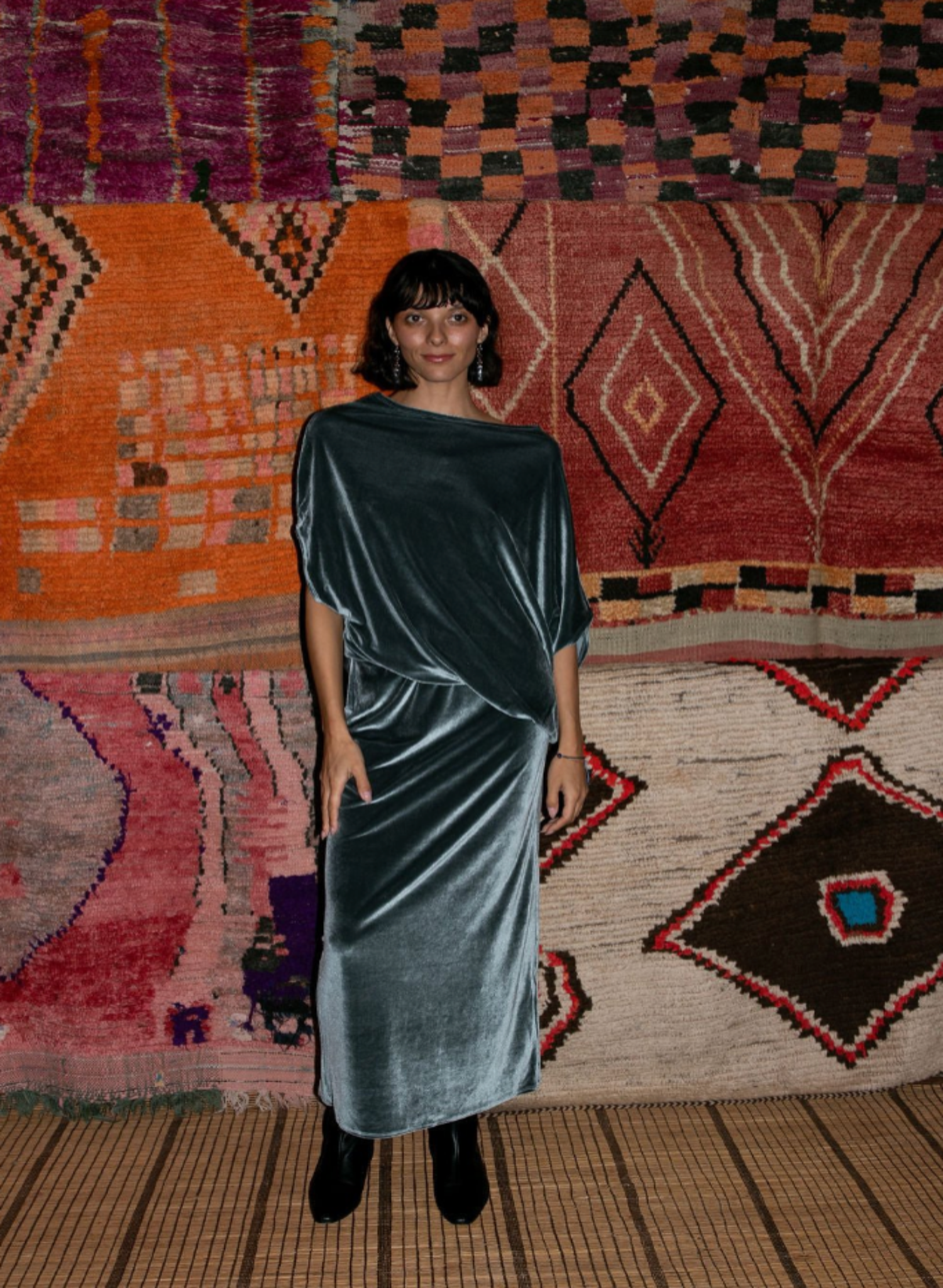 Blu's Gown - Grey Velvet (Pre-Order)