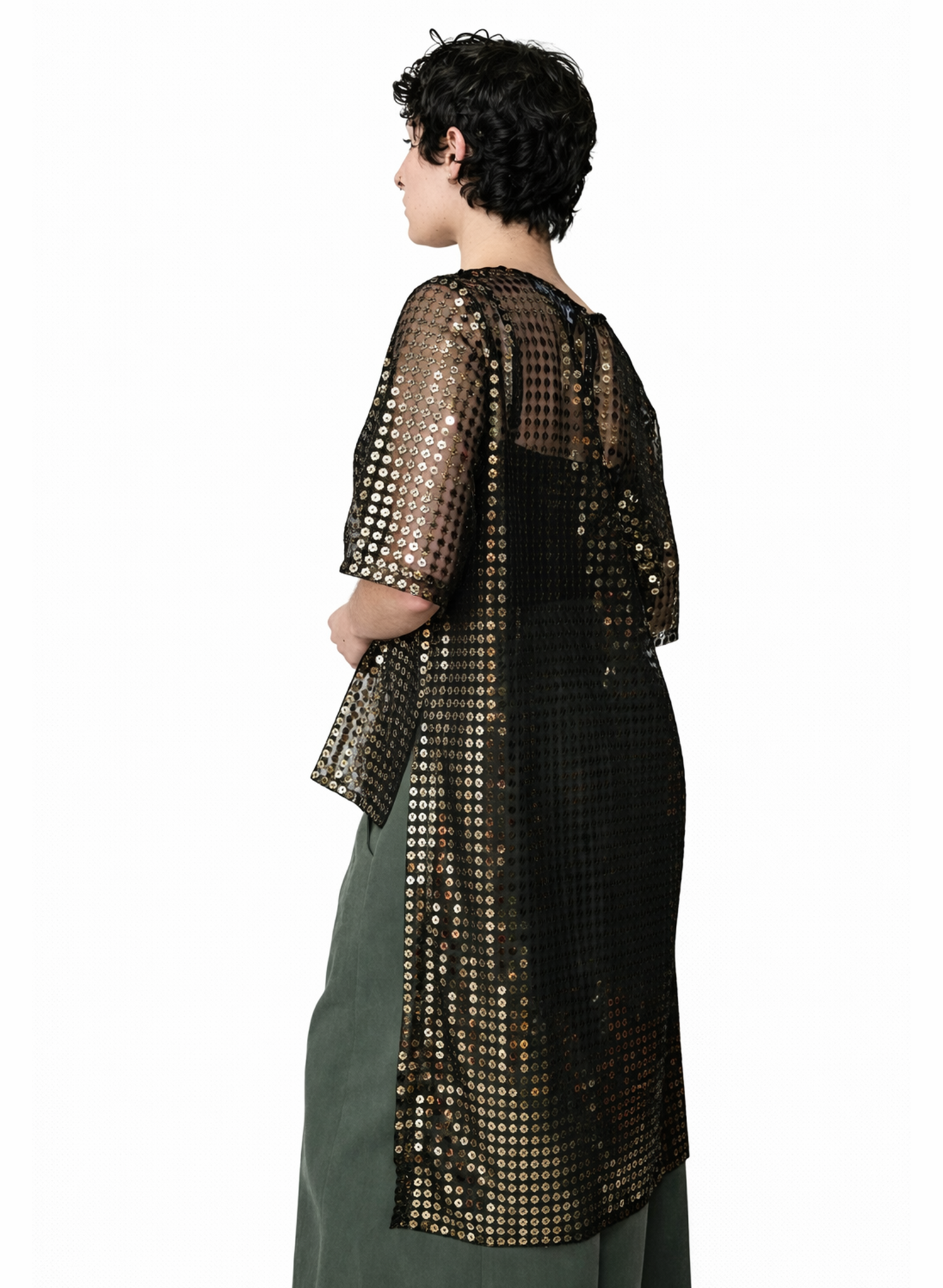 Casablanca Tee - Gold Sequin