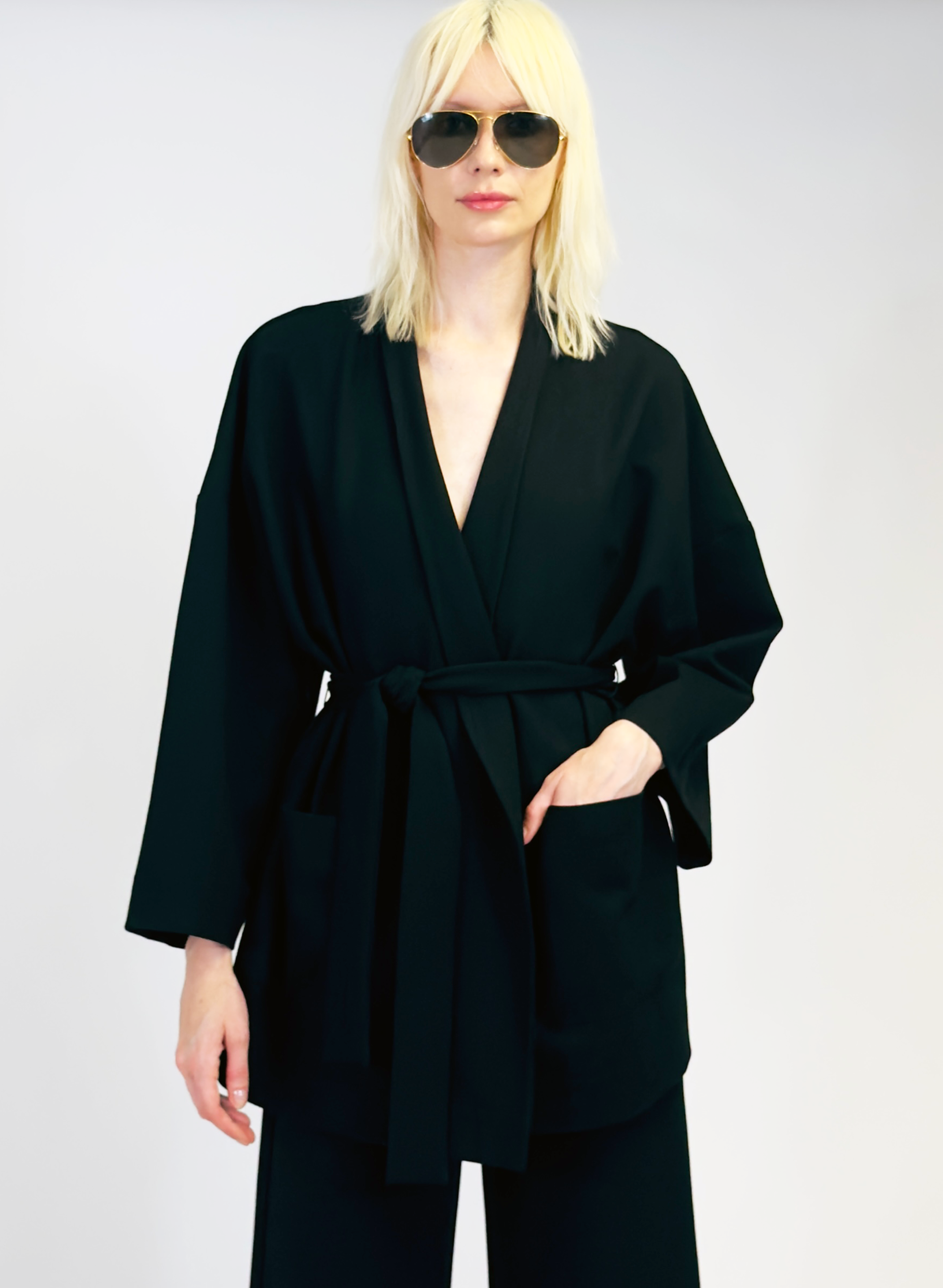 Shawl Collar Jacket - Black