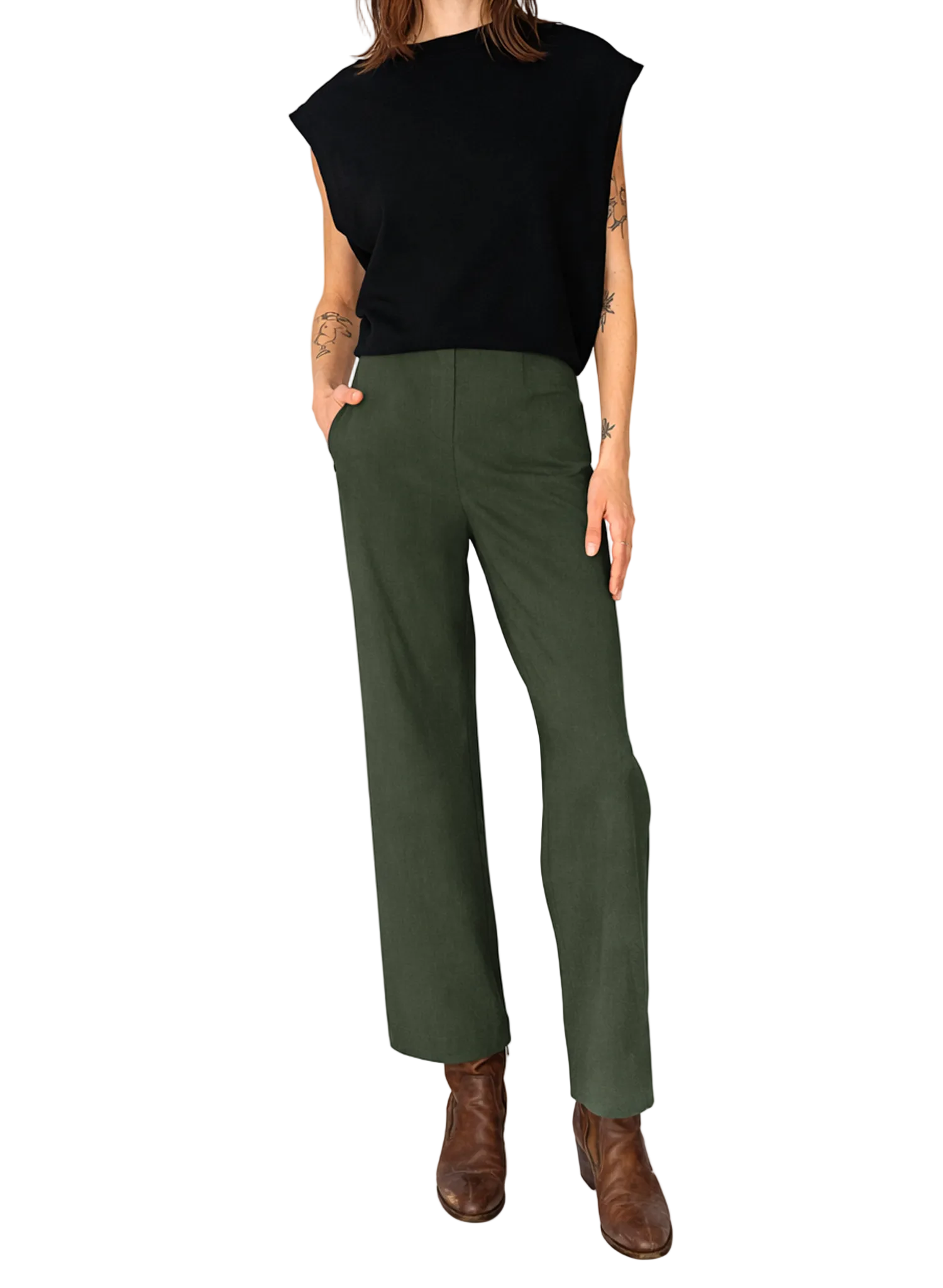 Short Odette Pant - Olive