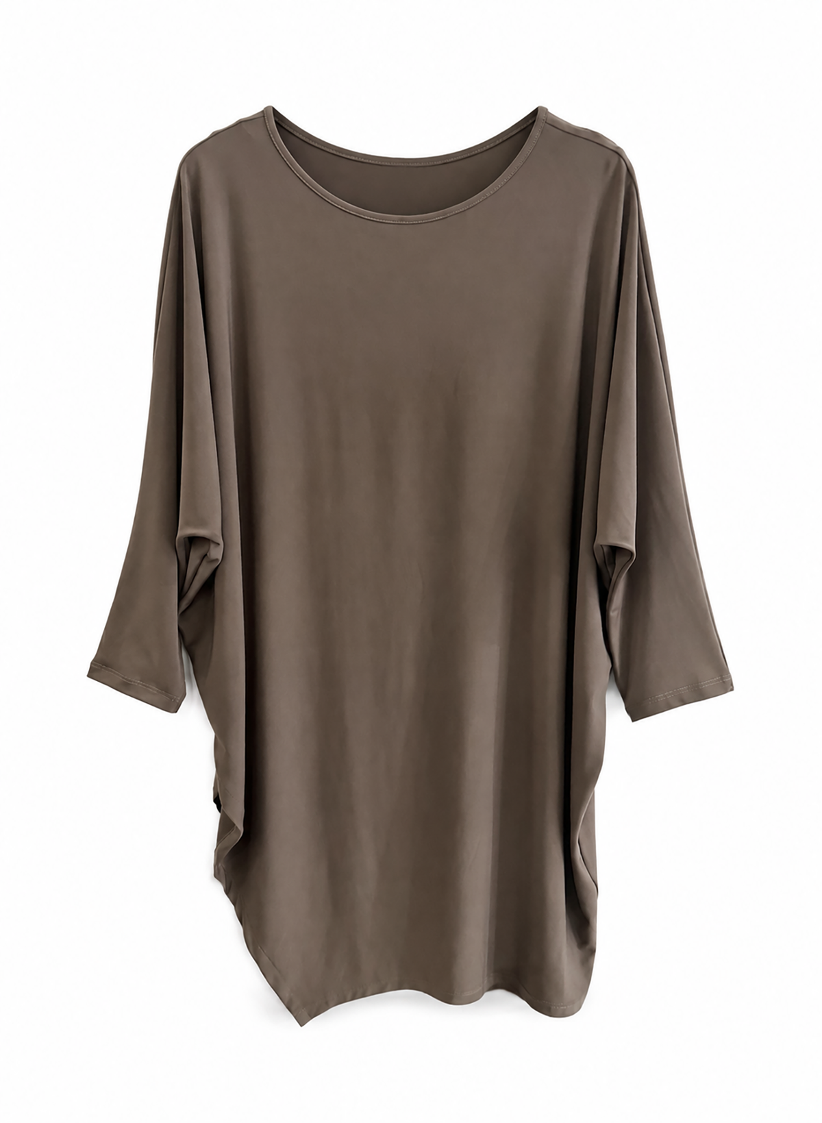 Side Slit Top - Taupe - Meg