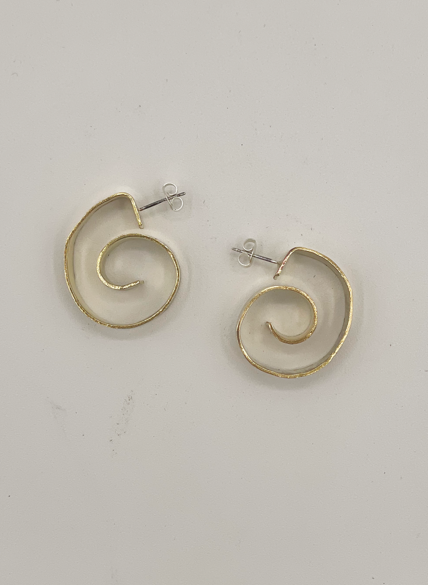 Line & Label - Jetty Spiral Hoops - Brass