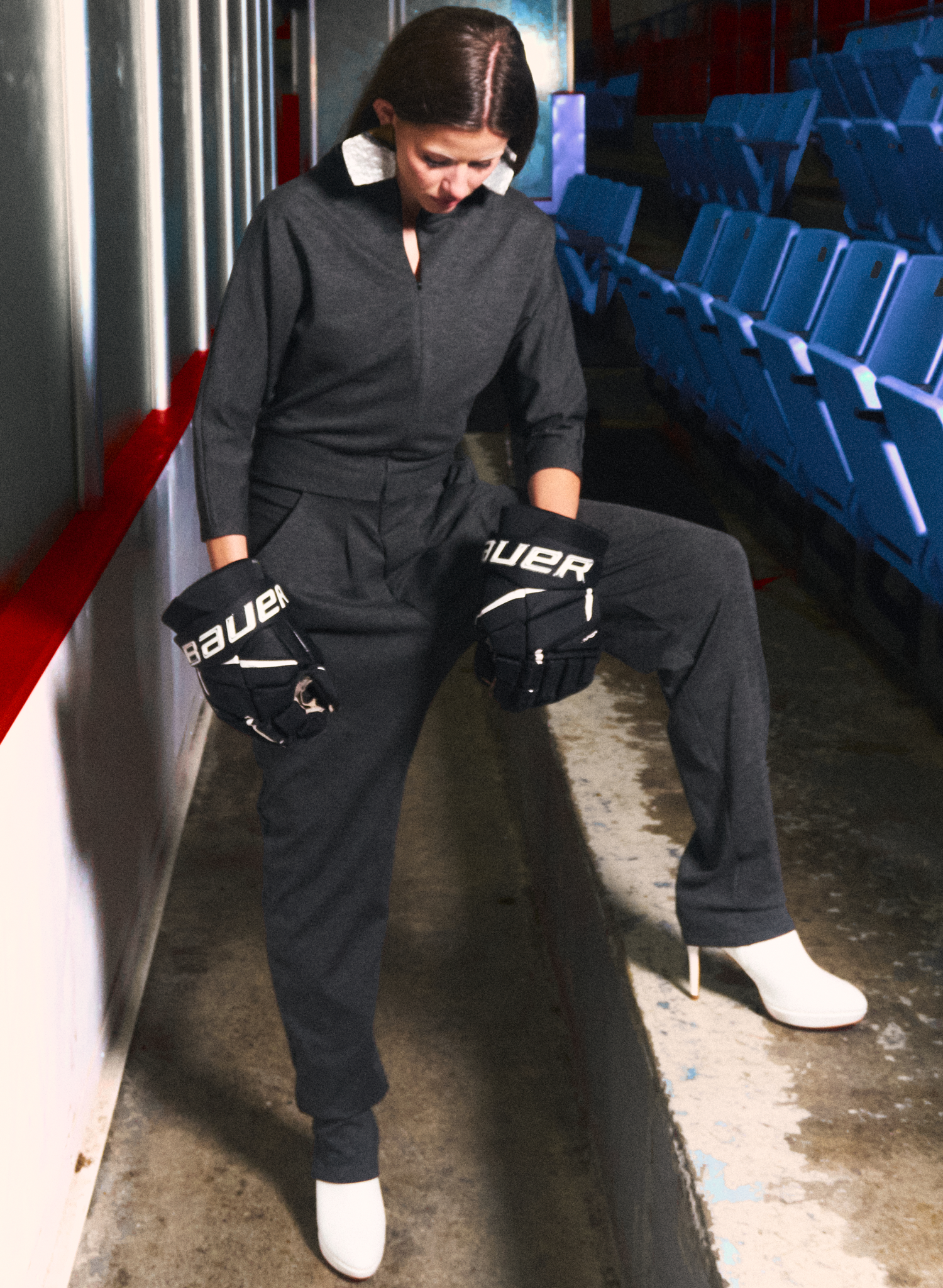 Power Play Jumpsuit - Charcoal (PRE-ORDER)