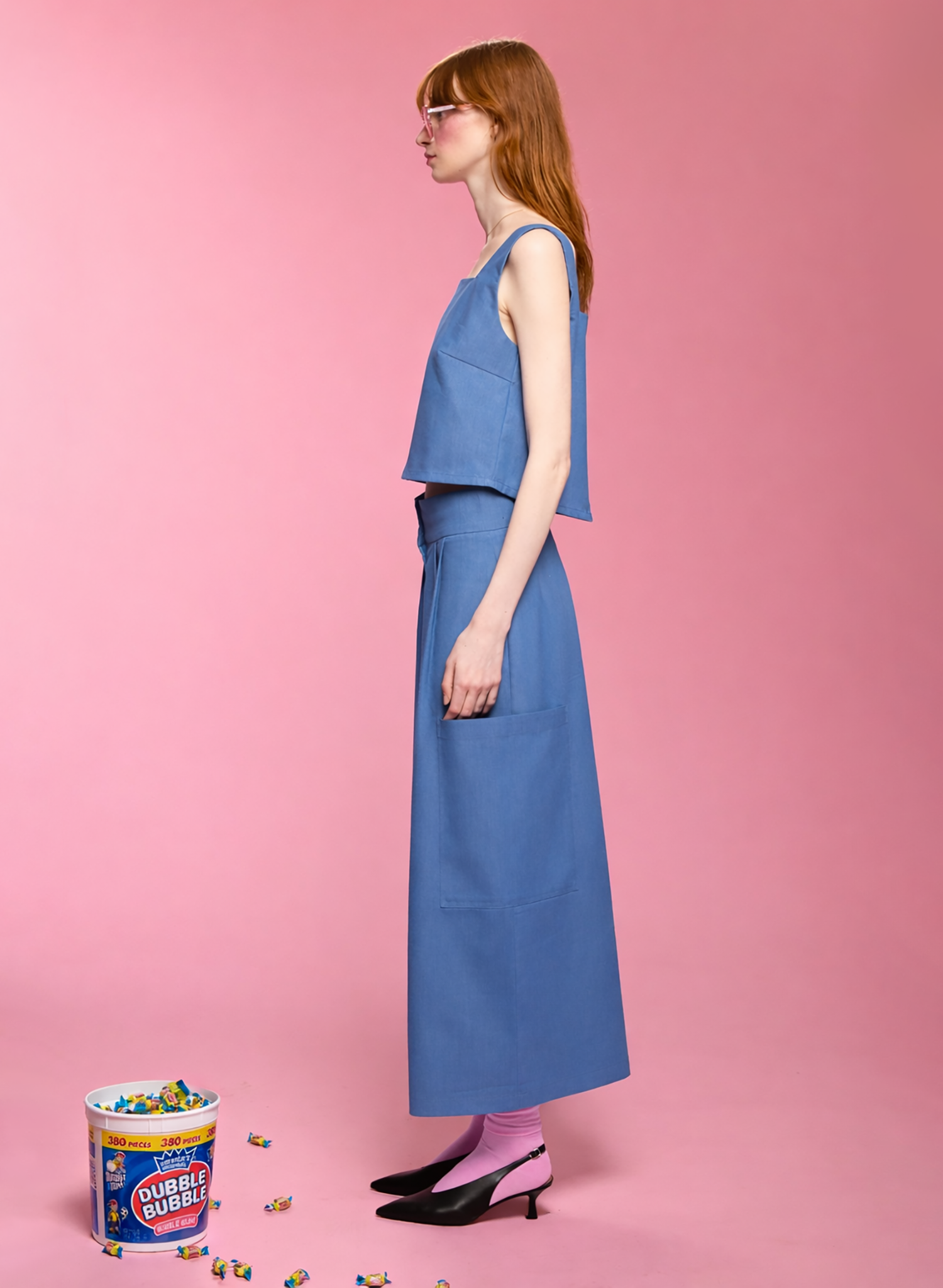 Pocket Culotte - Light Blue Denim (PRE-ORDER)