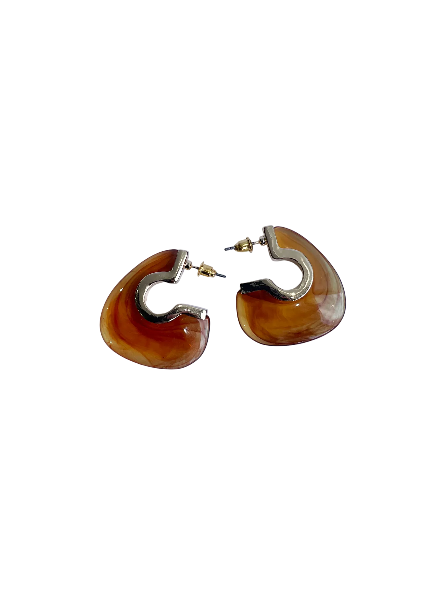 Blue Sky - Triangle Tortoise Earrings