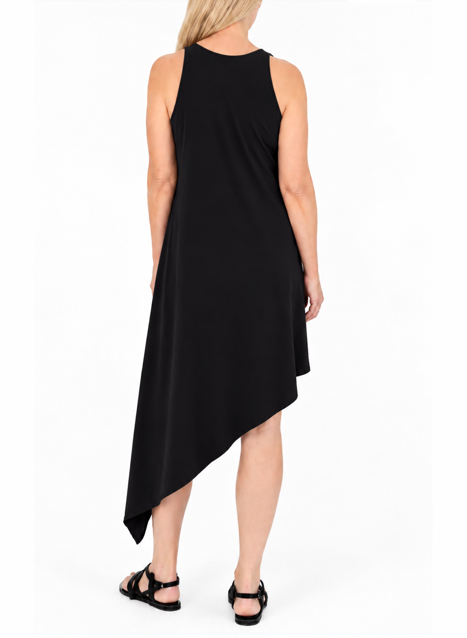 Jersey V-Neck Dress - Black - Meg