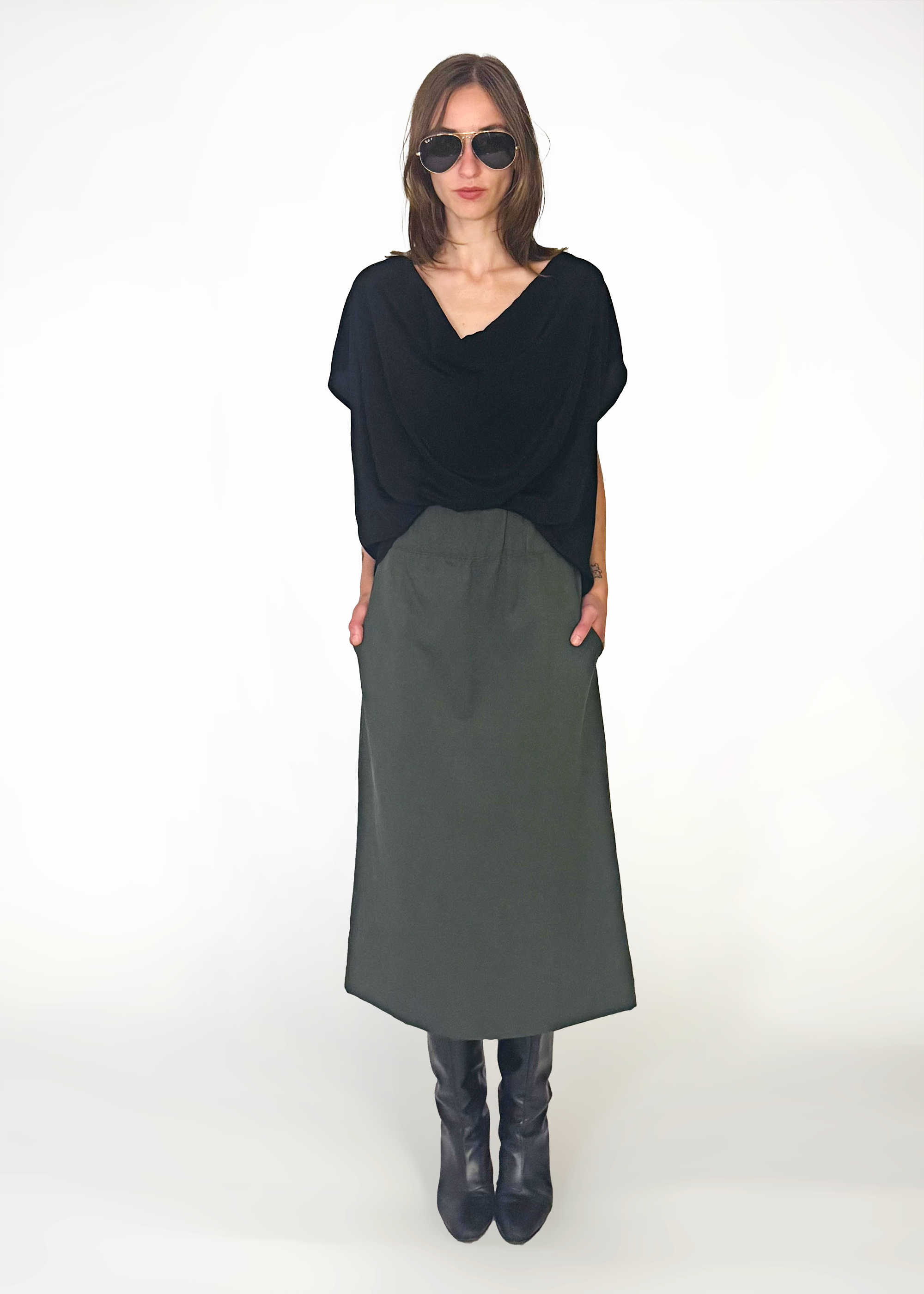 Cowl Top - Black