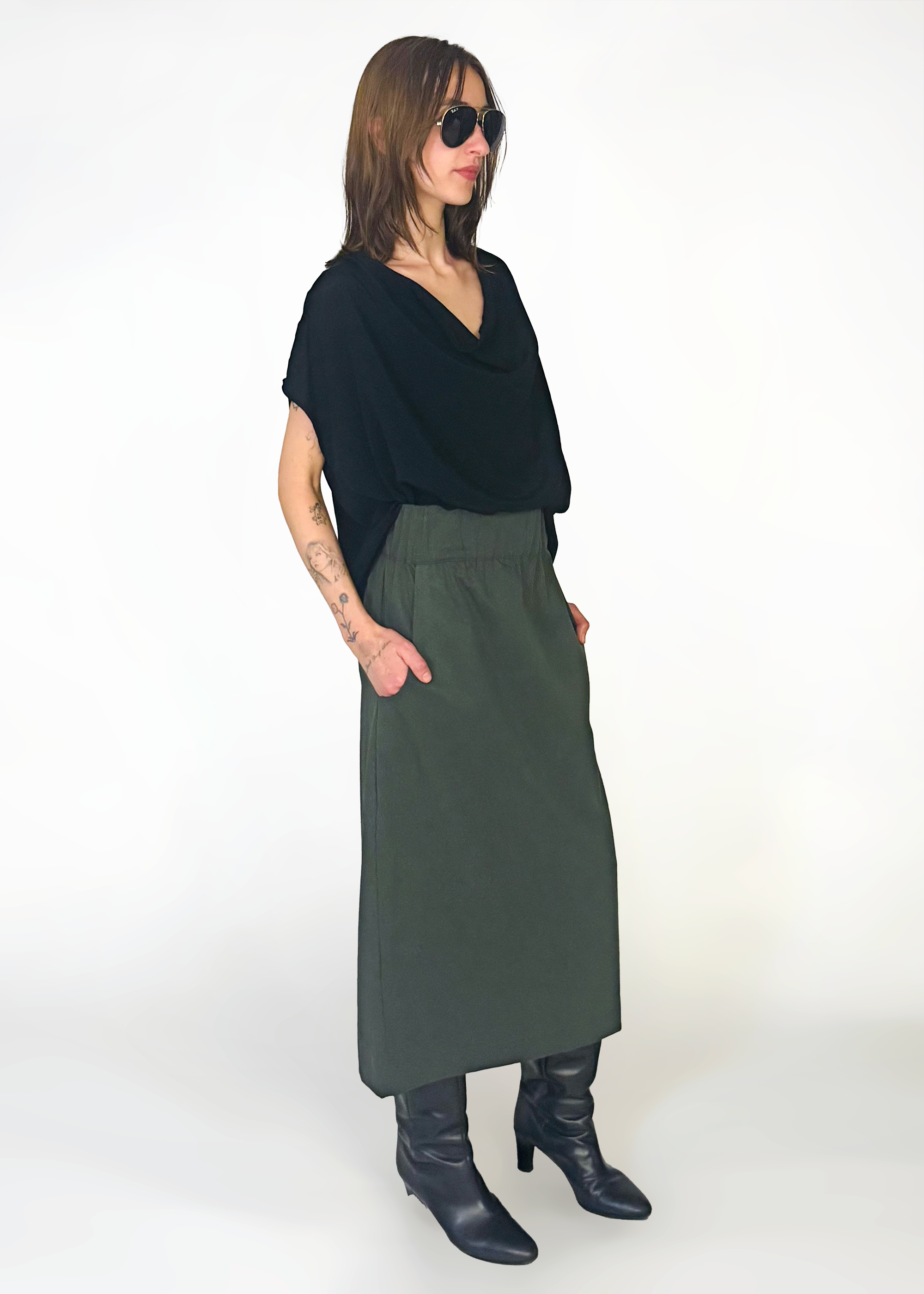 Cowl Top - Black