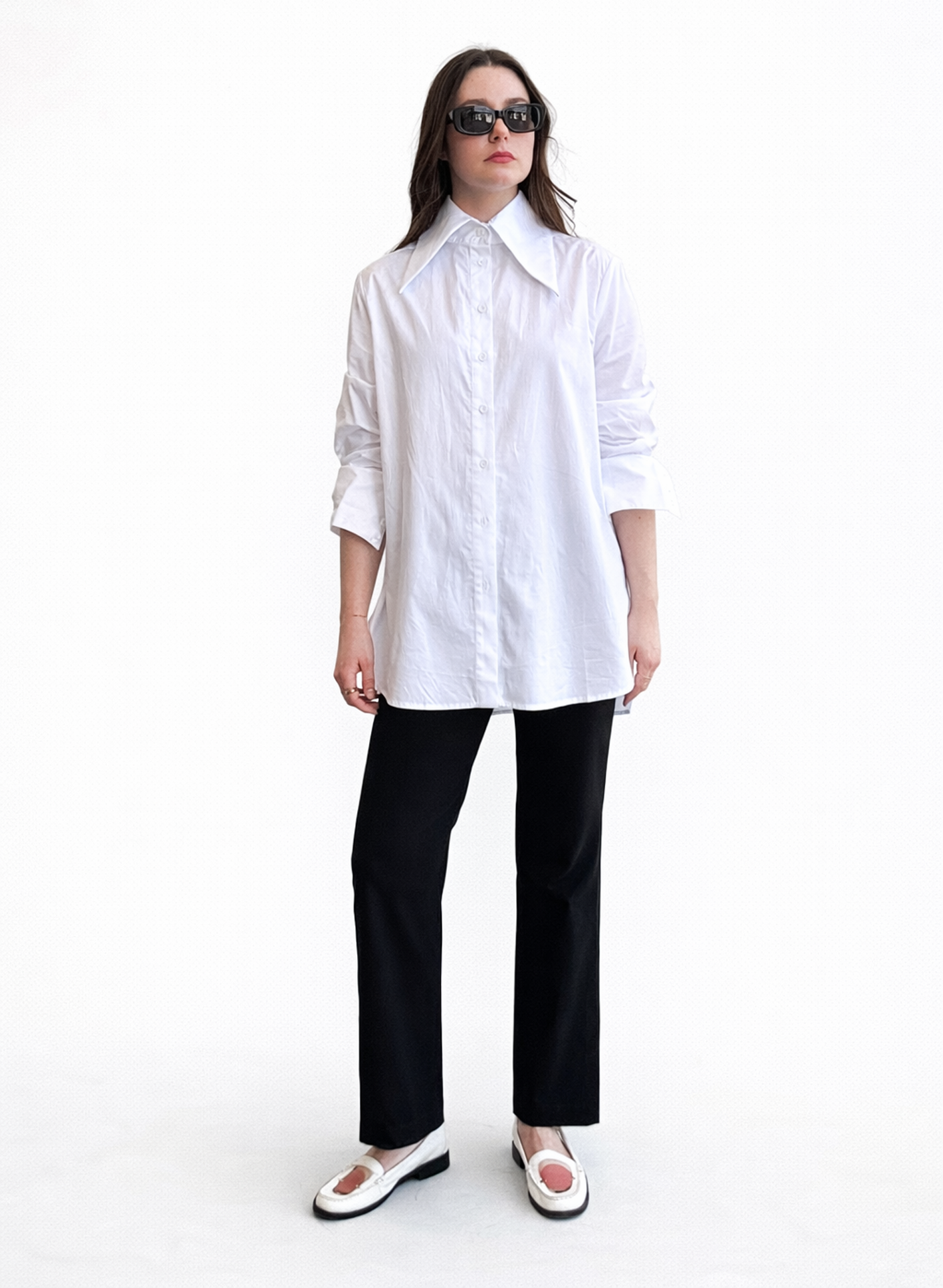 Big Collar Shirt - White