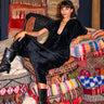 Abstraction Top - Black Velour (Pre - Order) - Meg