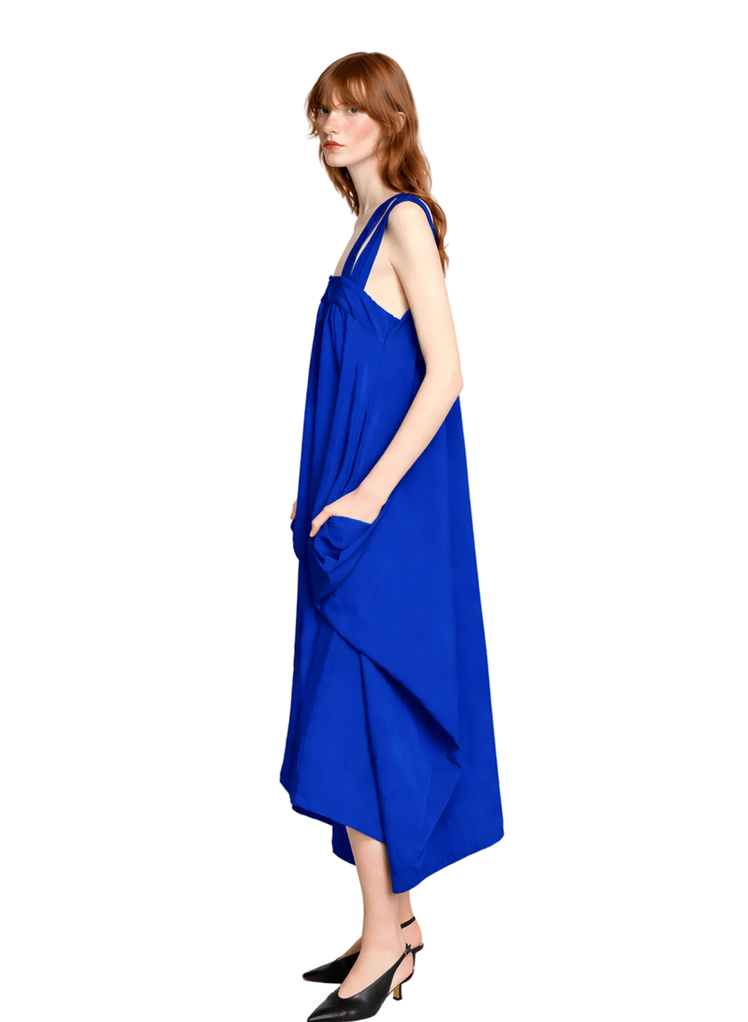 Amelia Four Strap Dress - Cobalt - Meg