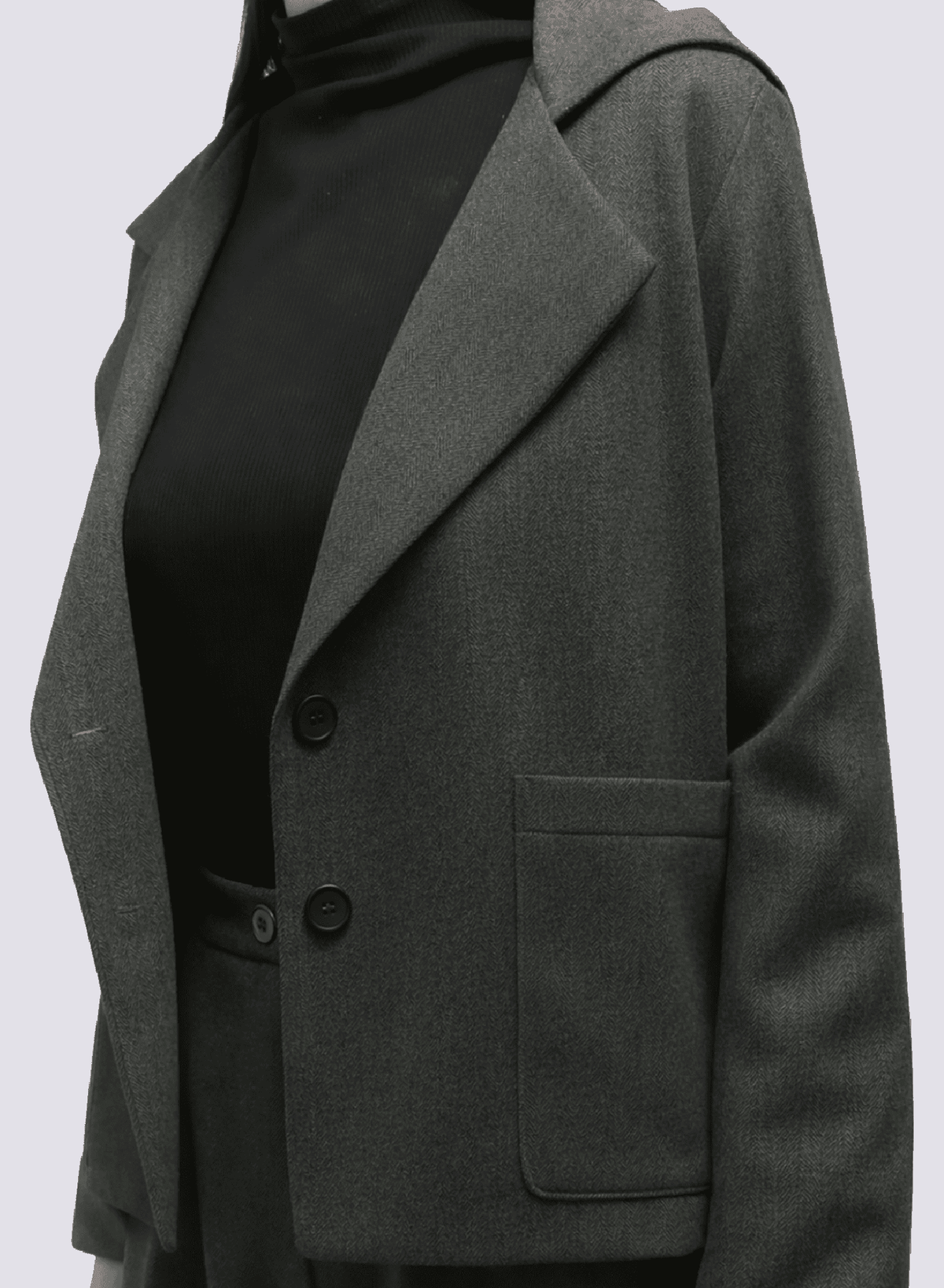Atlas Hooded Jacket - Olive Herringbone - Meg