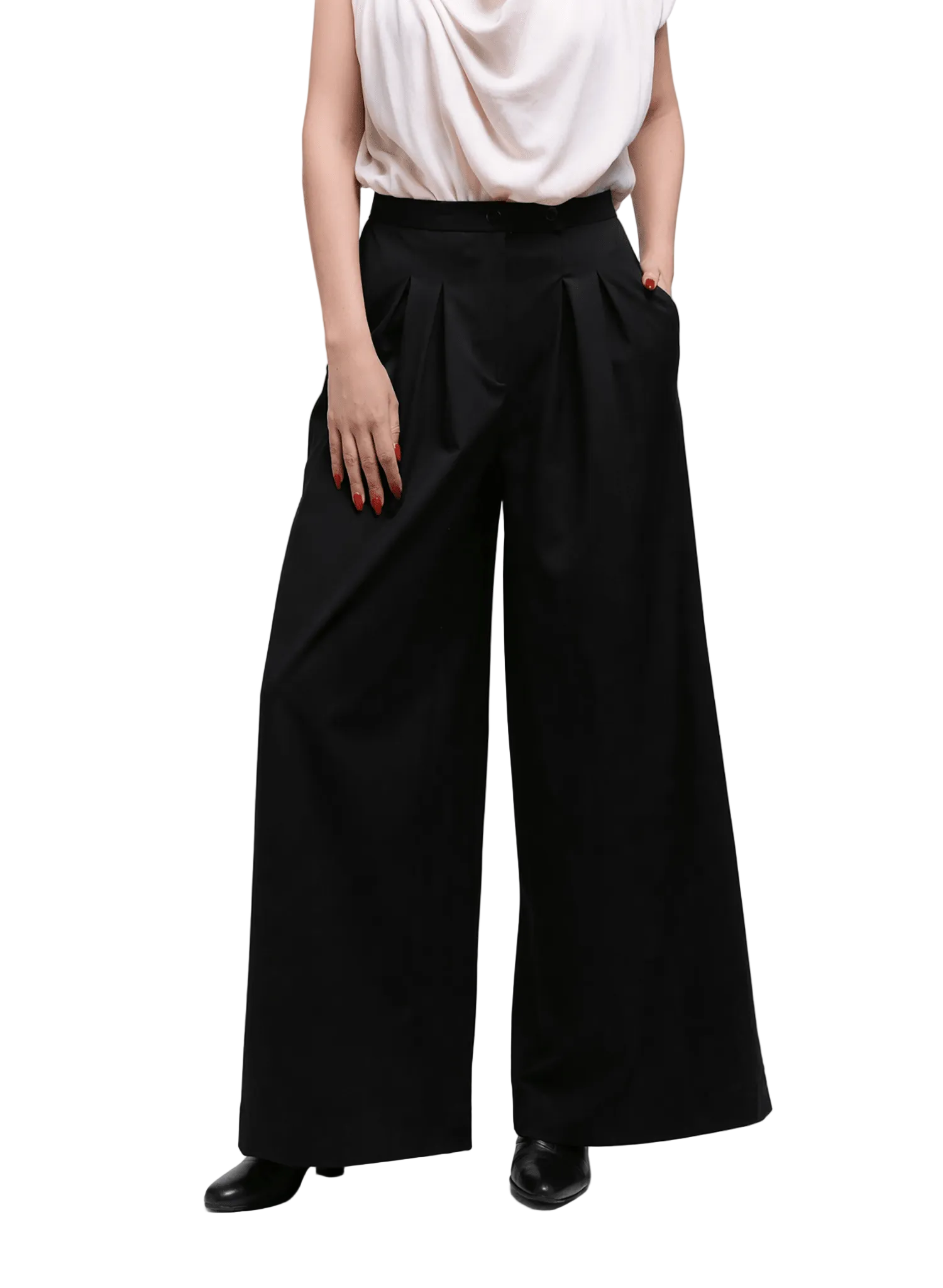 Atlas Slouchy Trouser - Black - Meg