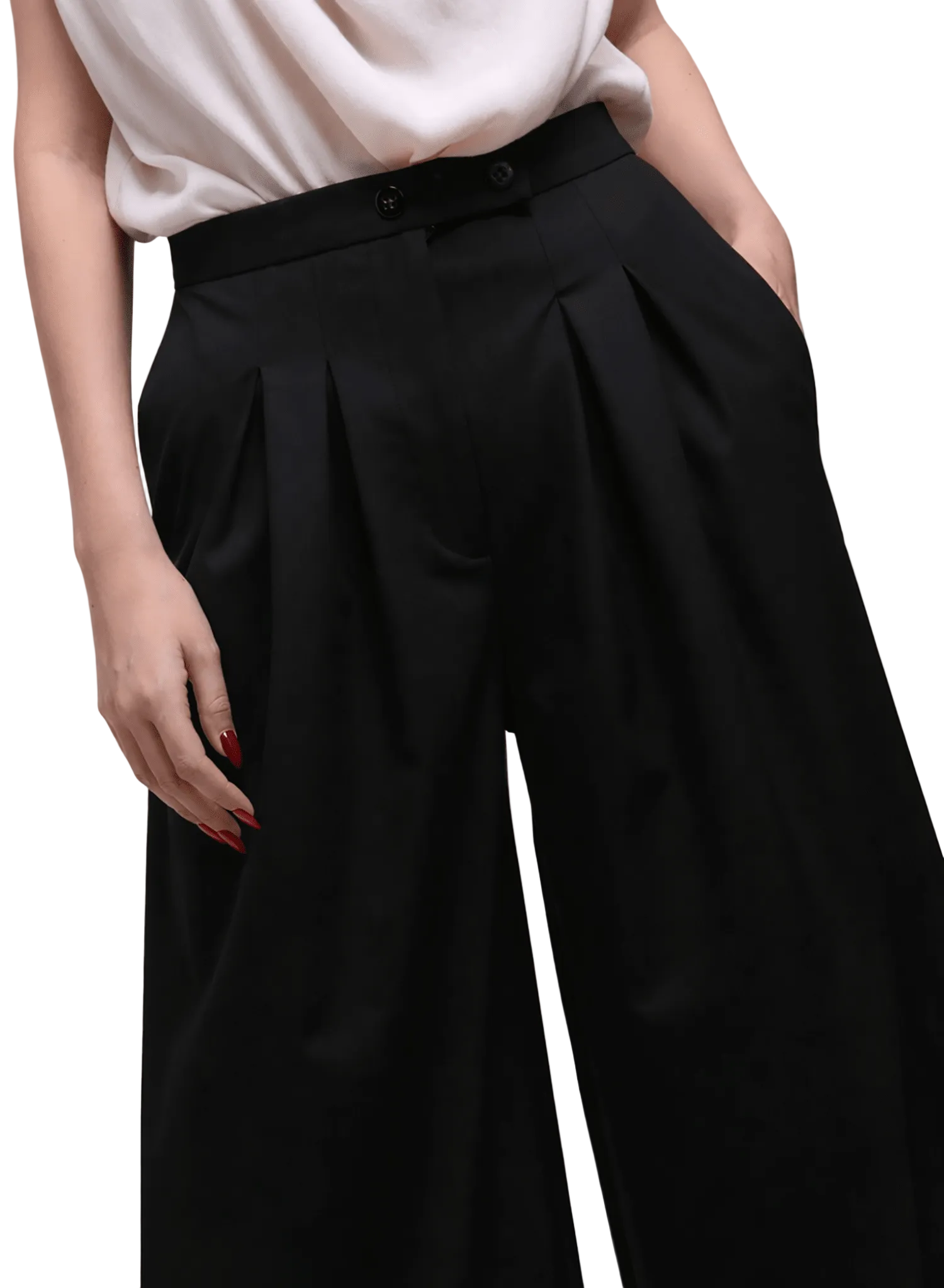 Atlas Slouchy Trouser - Black - Meg