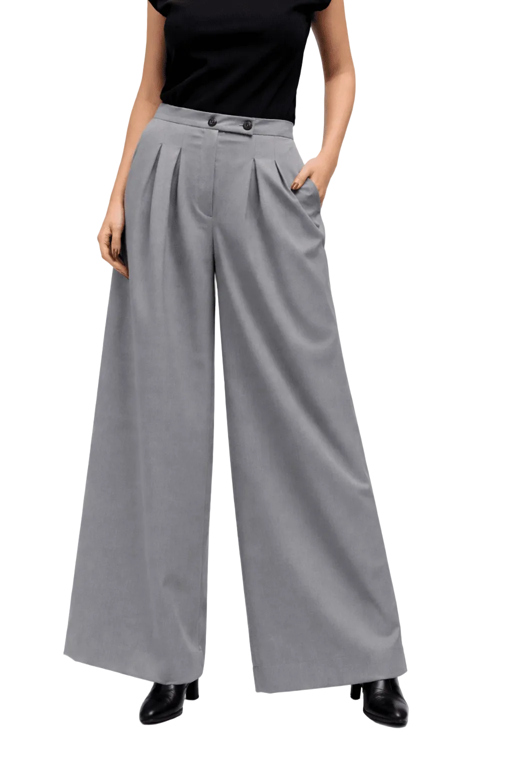 Atlas Slouchy Trouser - Grey - Meg